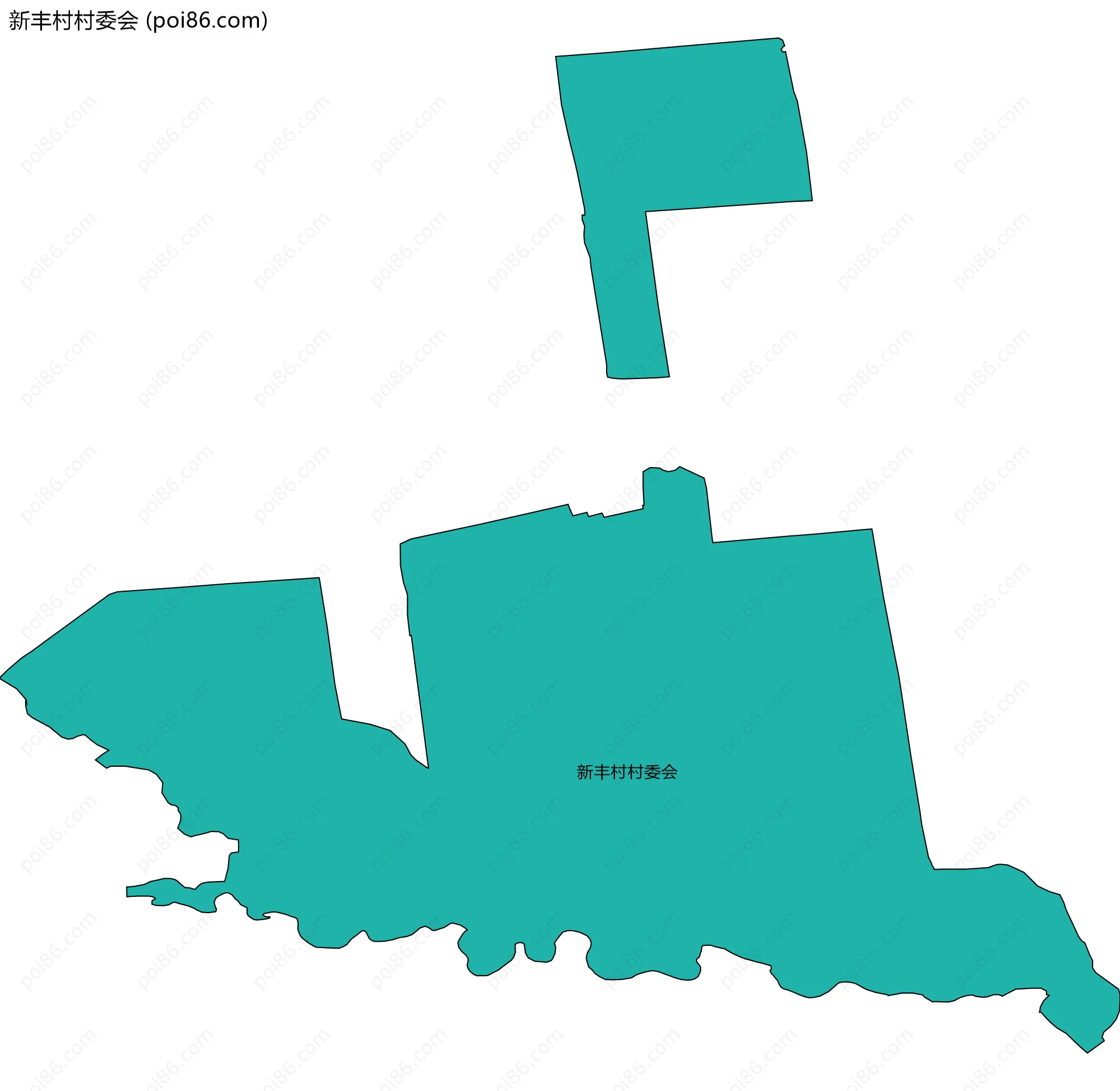 新丰村村委会边界地图