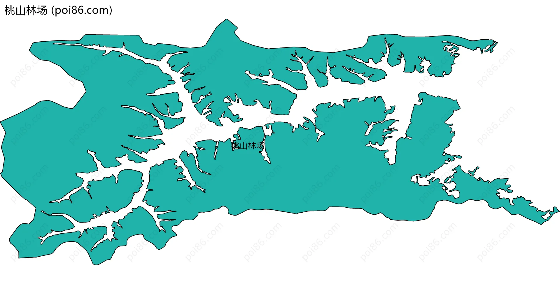 桃山林场边界地图