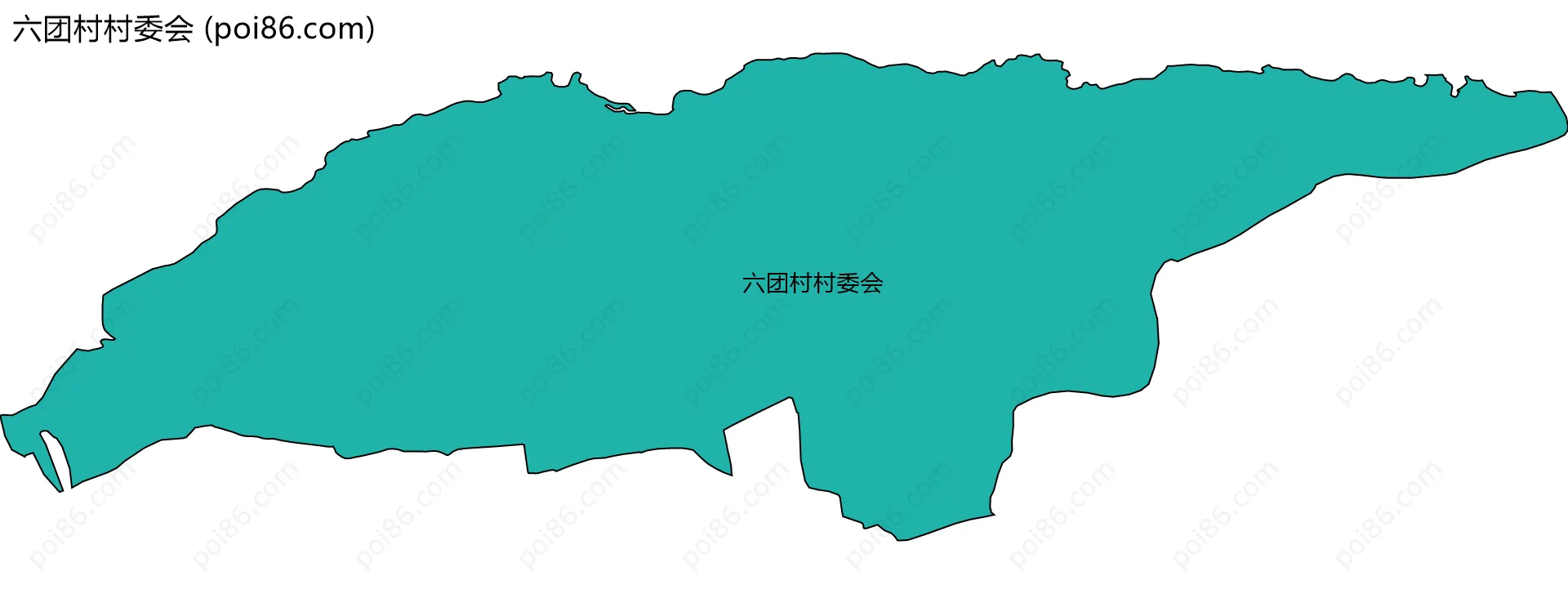 六团村村委会边界地图