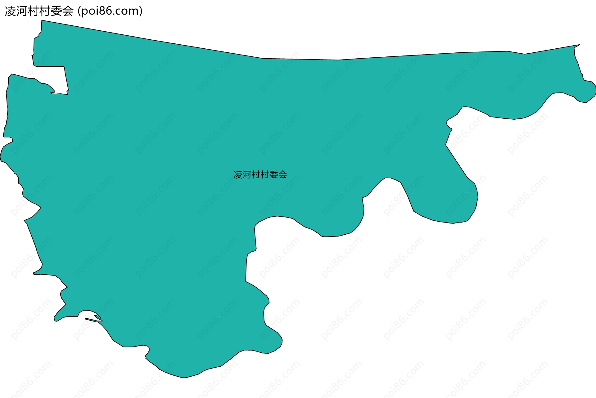凌河村村委会边界地图
