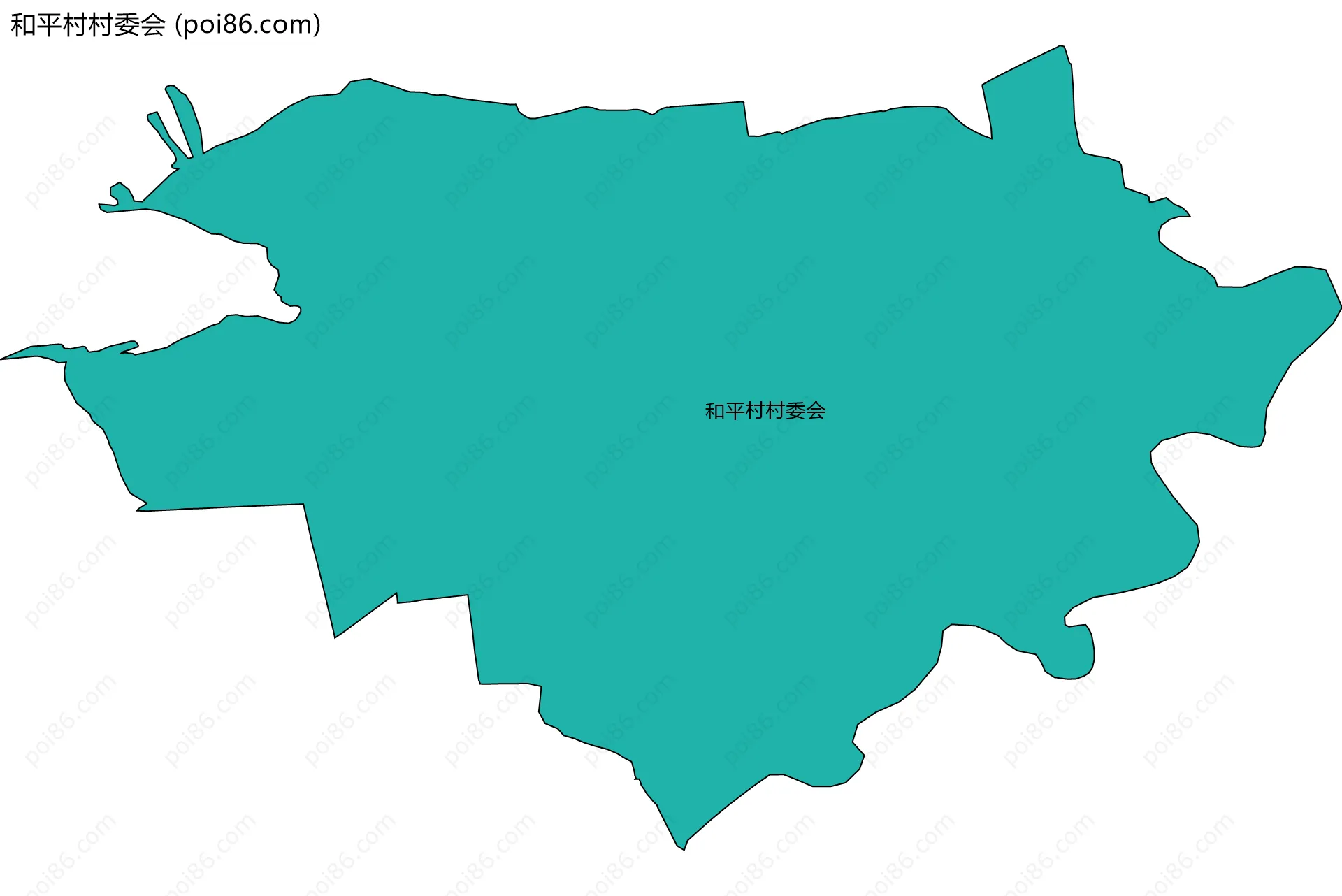 和平村村委会边界地图
