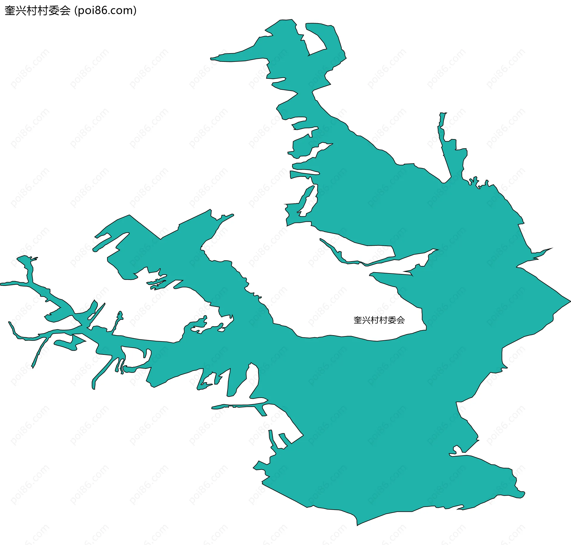 奎兴村村委会边界地图