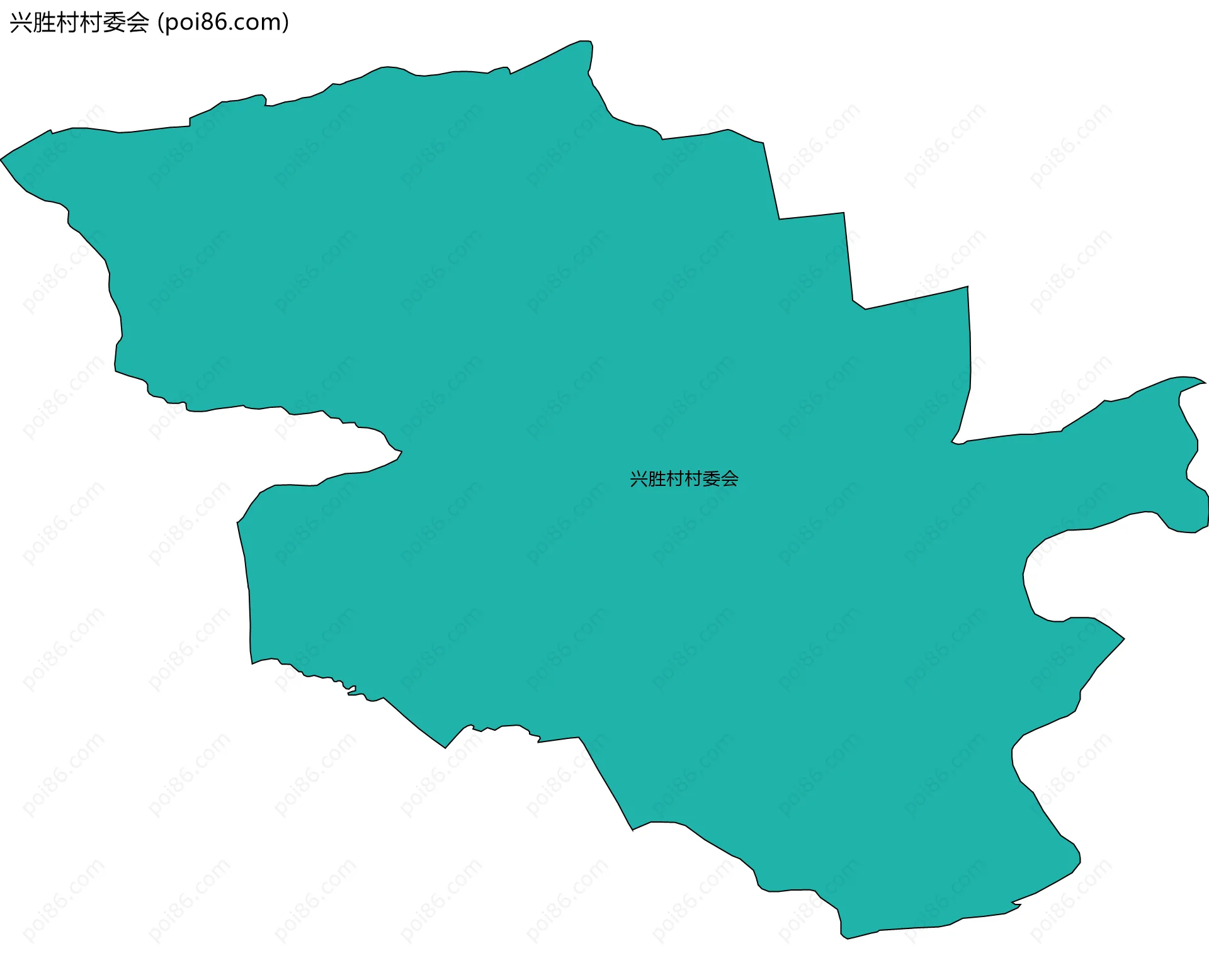 兴胜村村委会边界地图