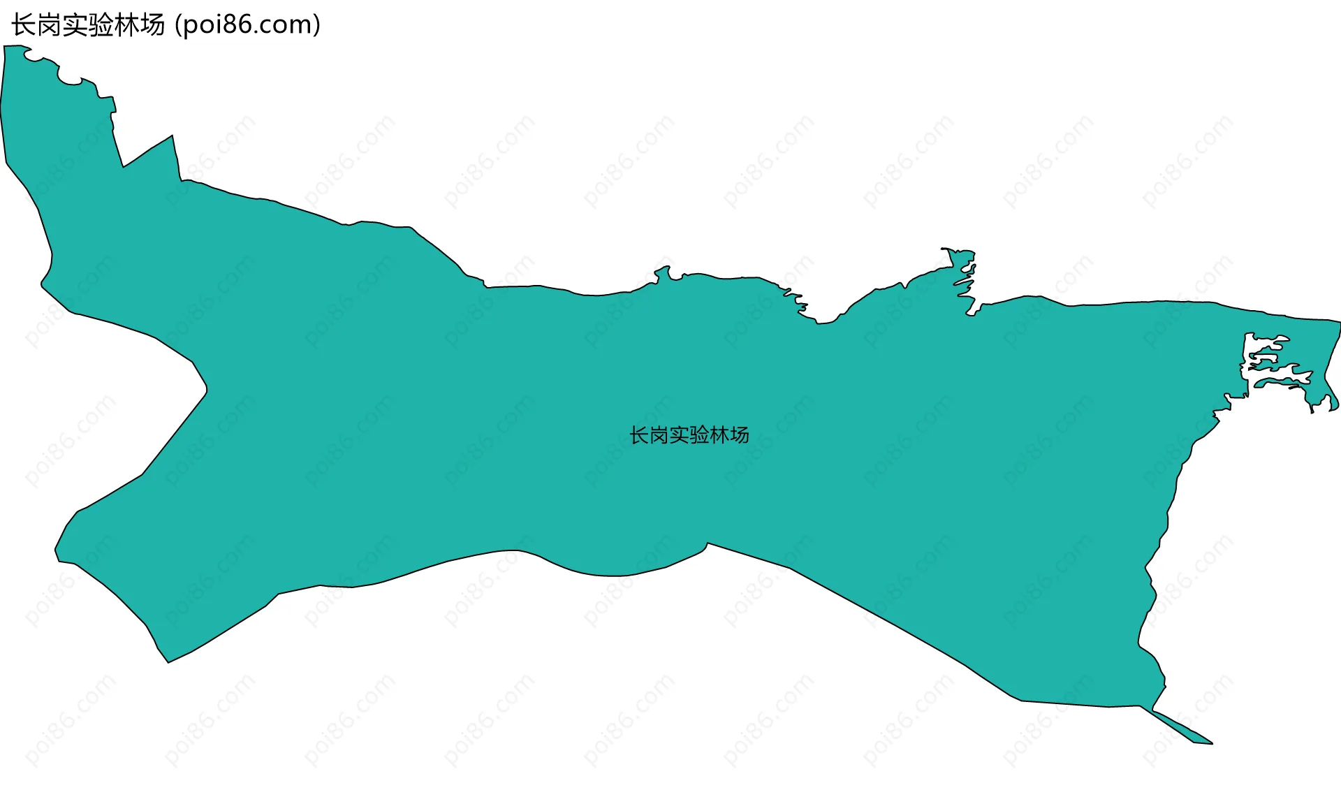 长岗实验林场边界地图