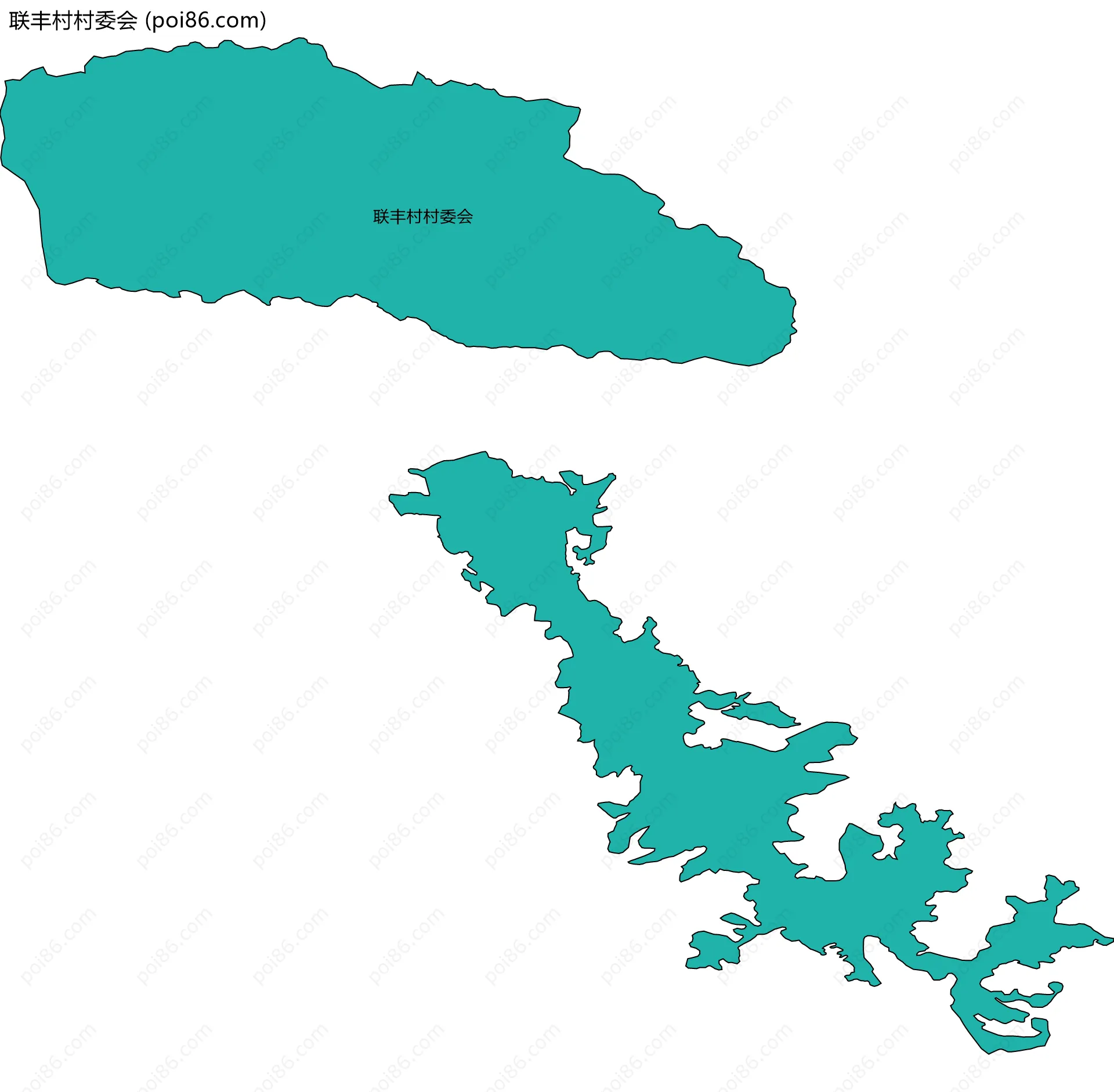 联丰村村委会边界地图