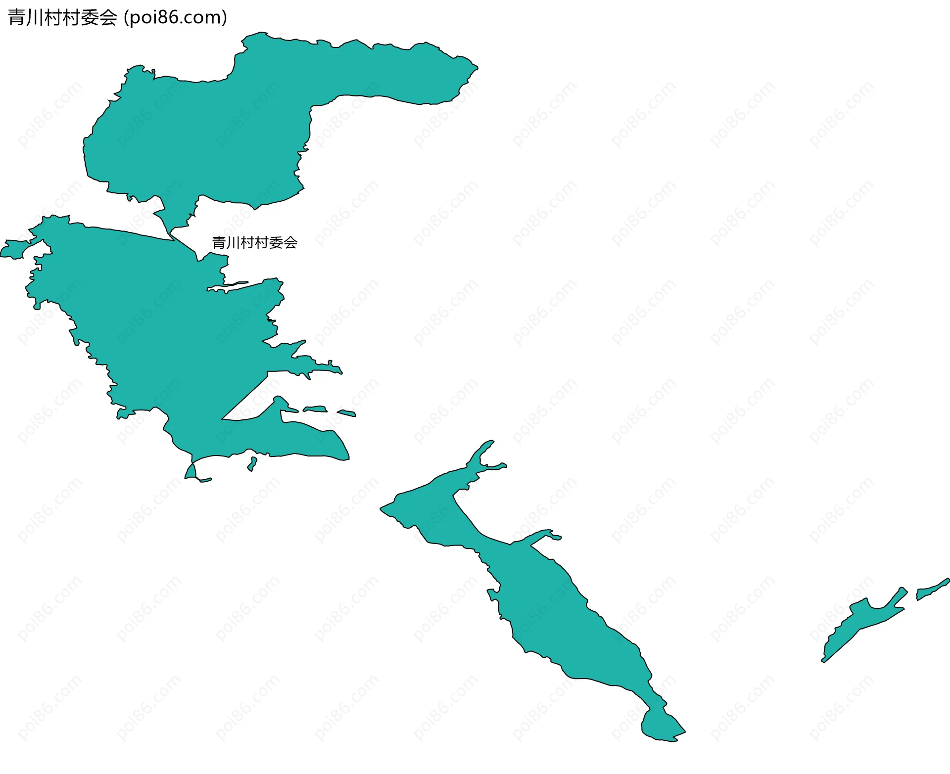 青川村村委会边界地图