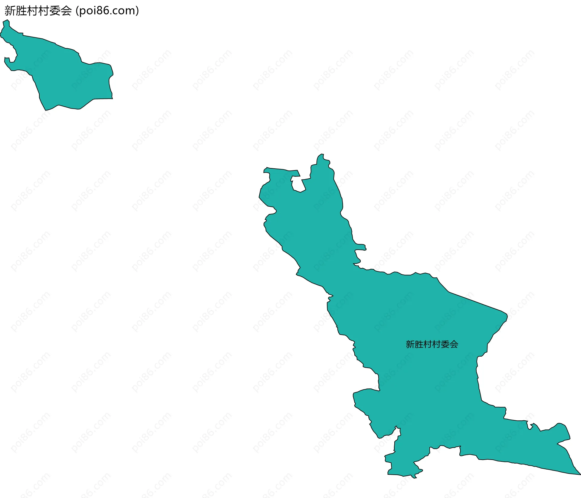 新胜村村委会边界地图