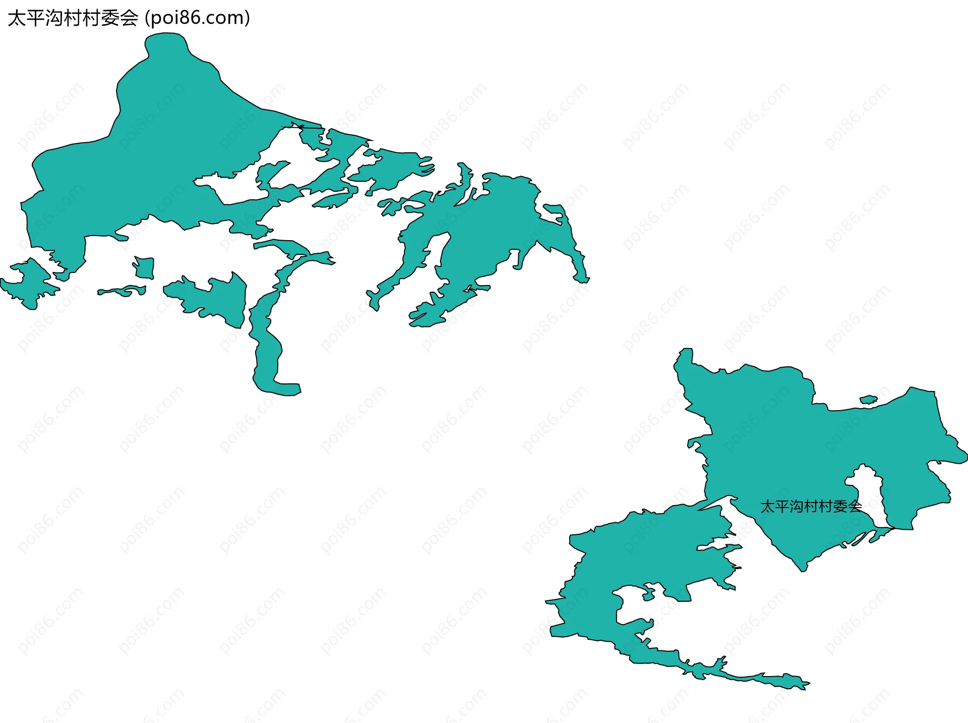 太平沟村村委会边界地图