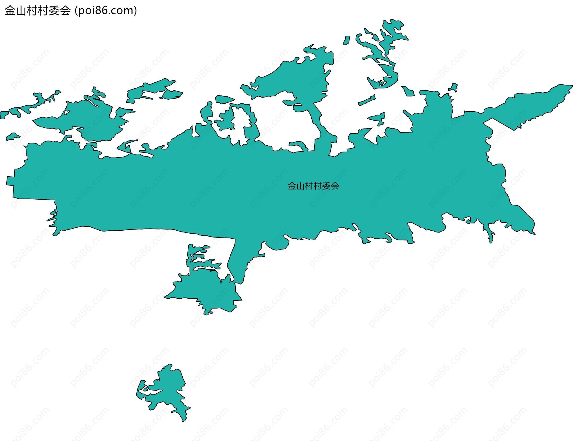 金山村村委会边界地图
