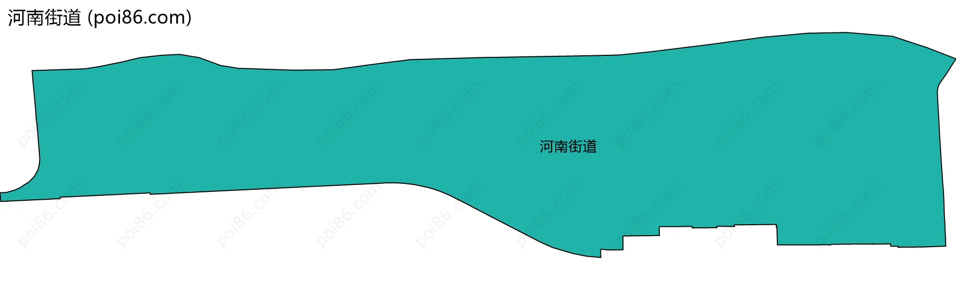 河南街道边界地图