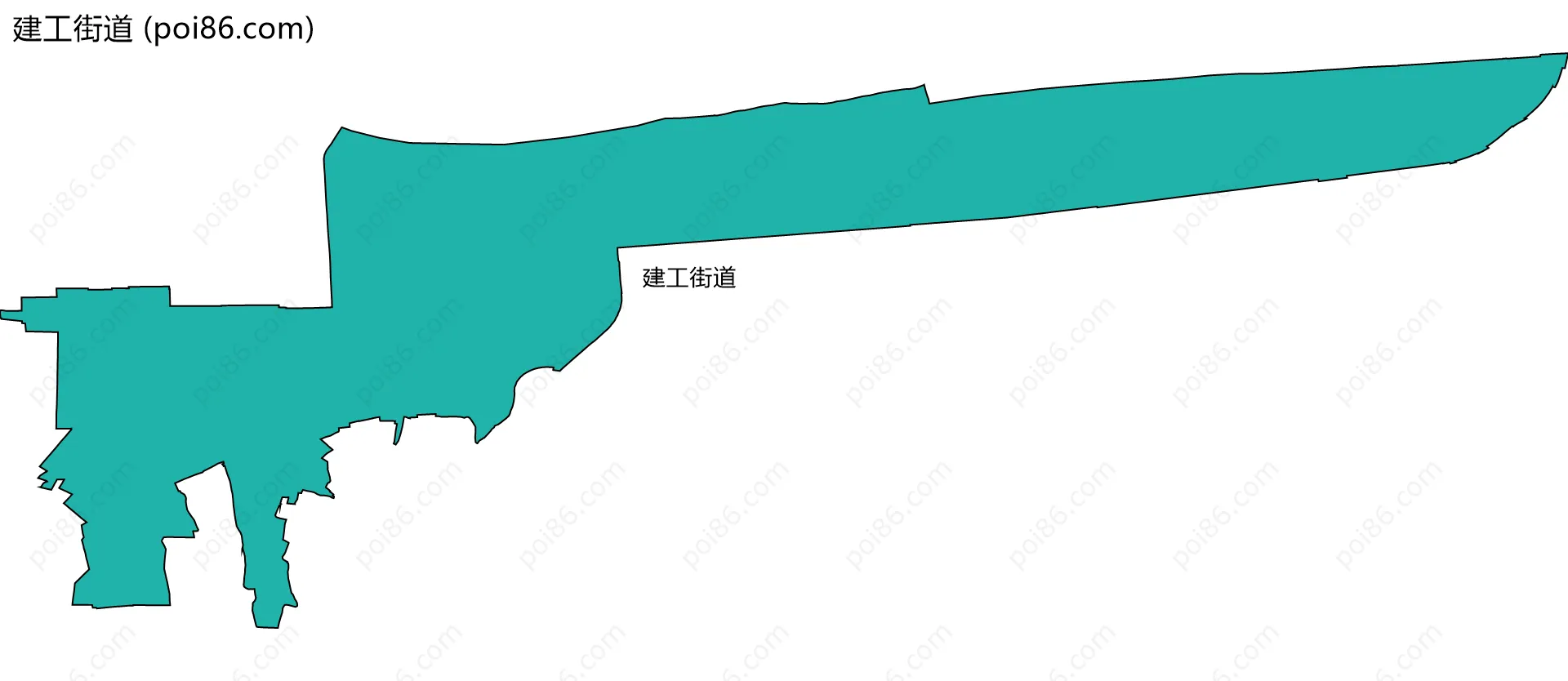 建工街道边界地图