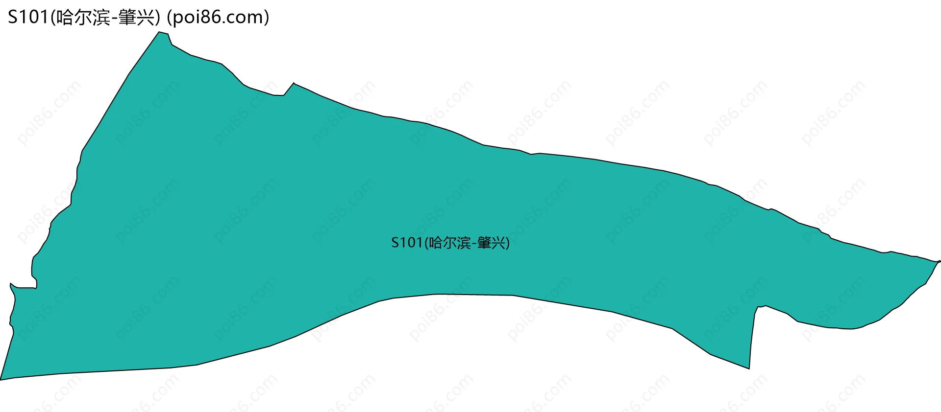 S101(哈尔滨-肇兴)边界地图