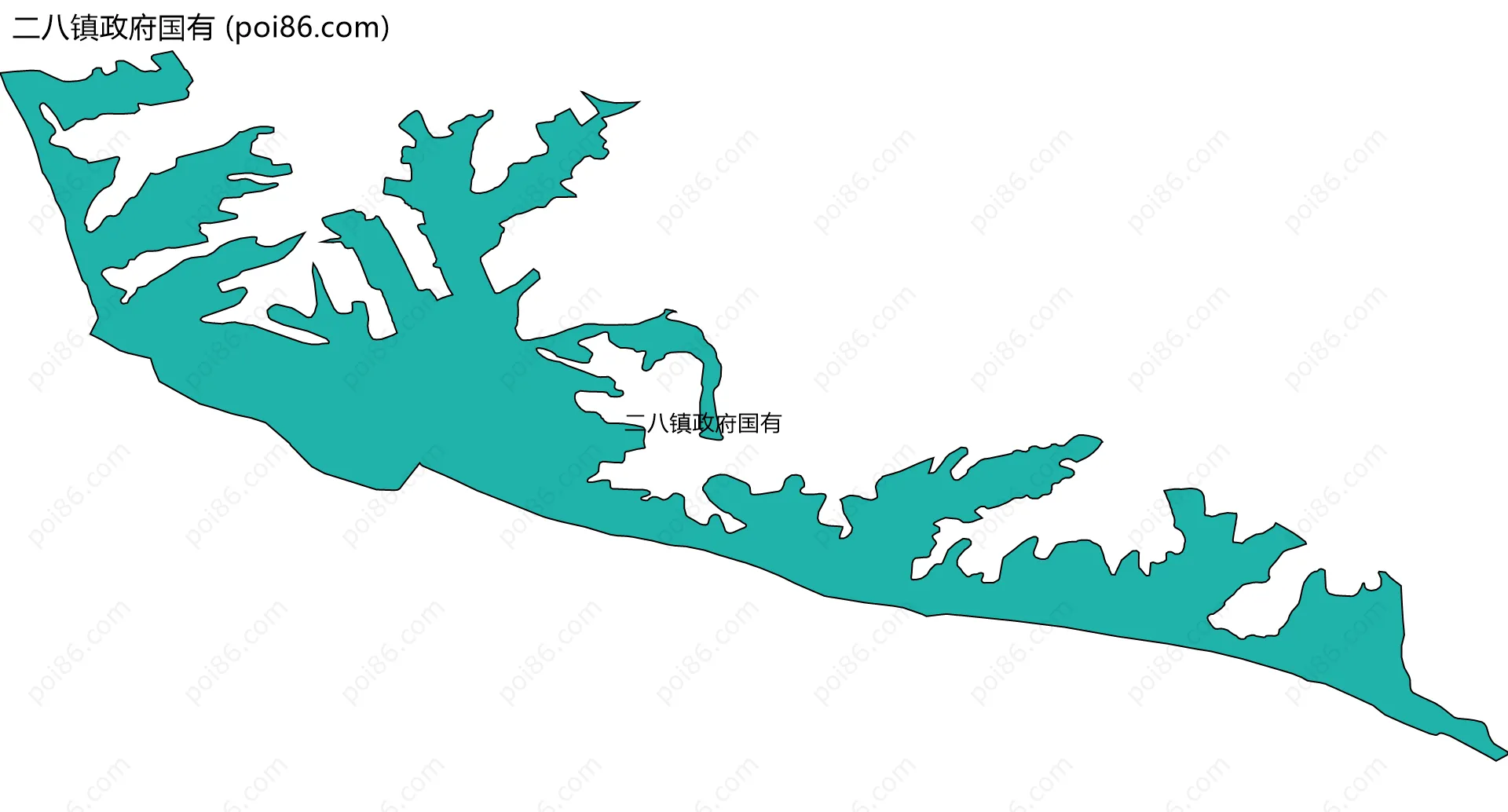 二八镇政府国有边界地图
