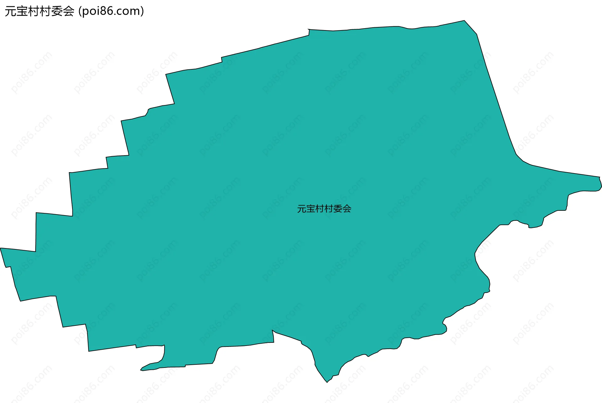 元宝村村委会边界地图