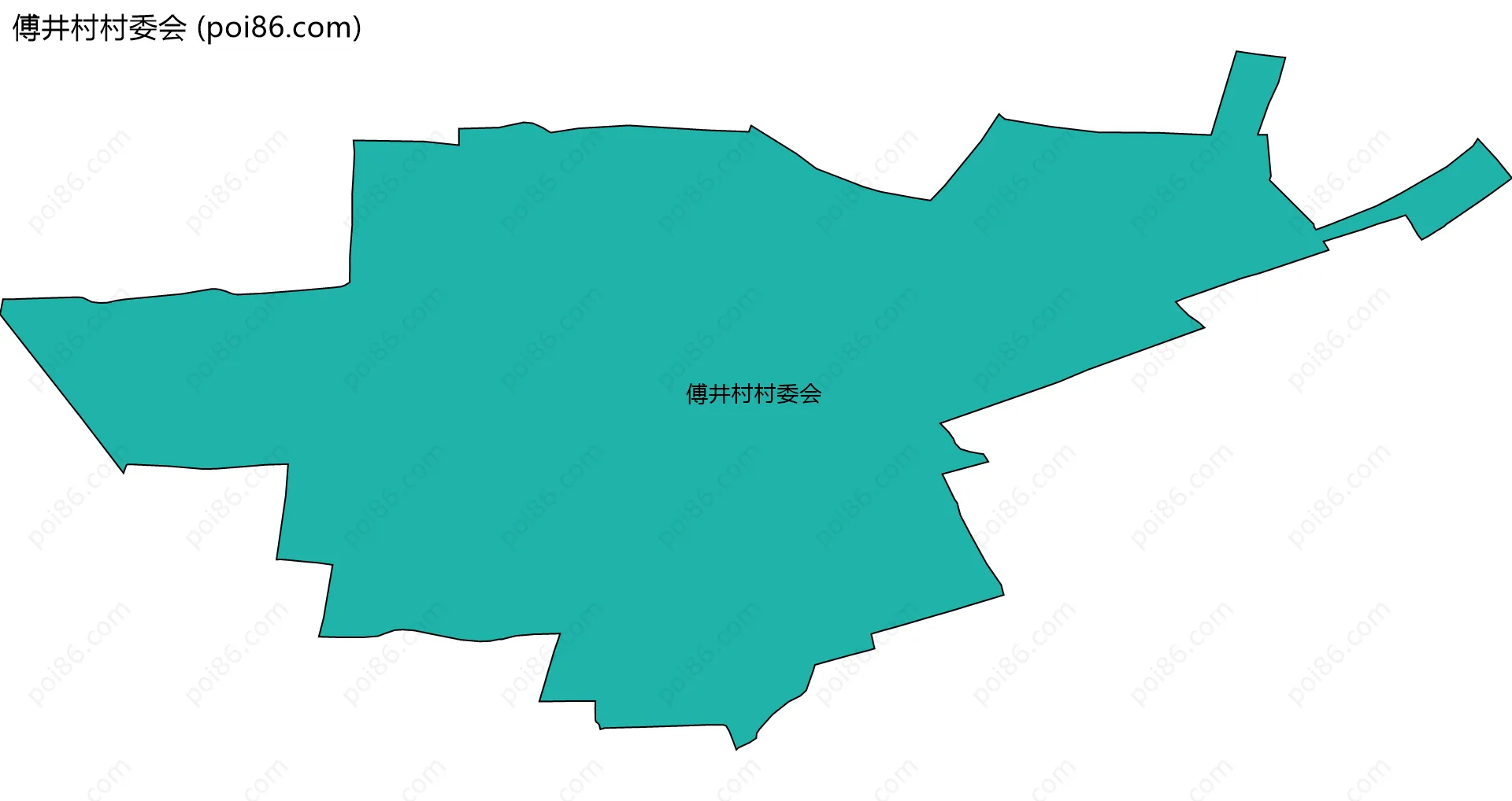 傅井村村委会边界地图