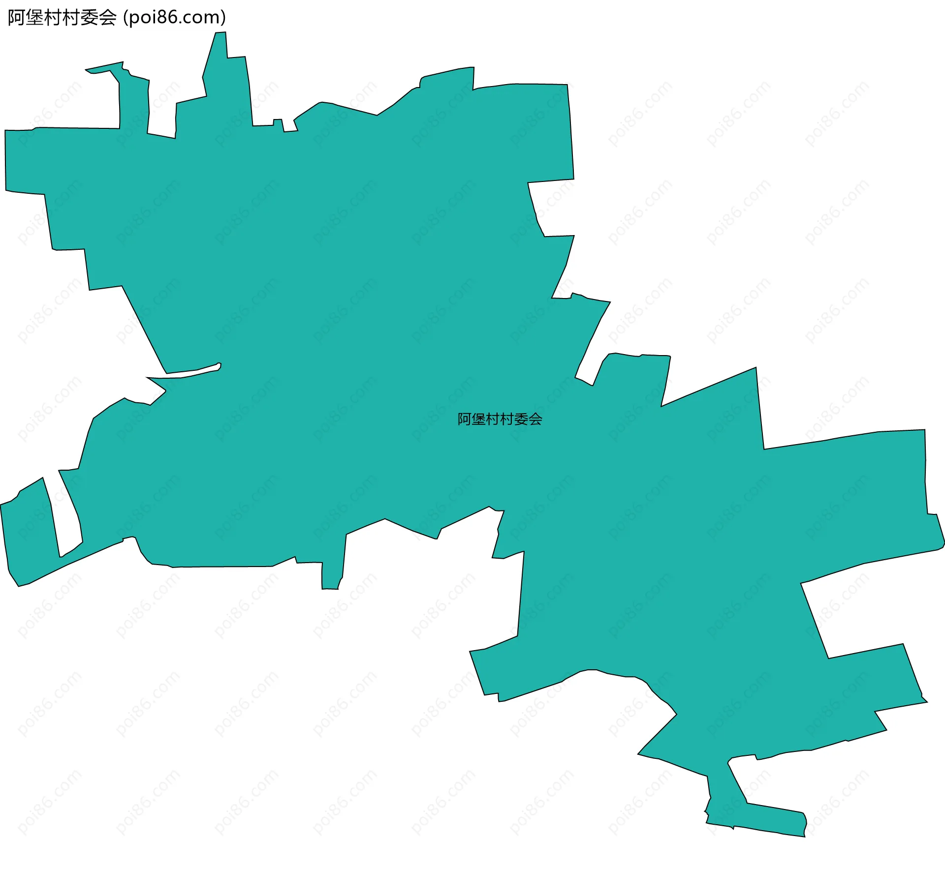 阿堡村村委会边界地图