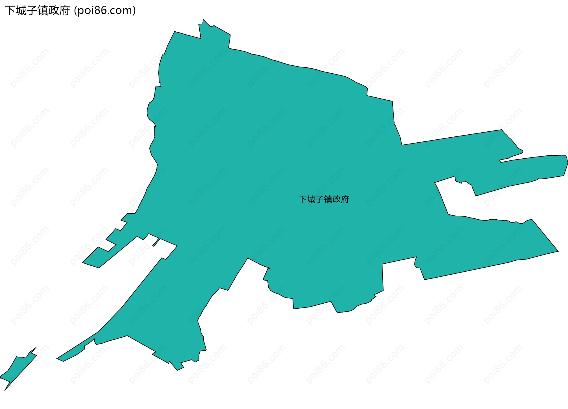 下城子镇政府边界地图