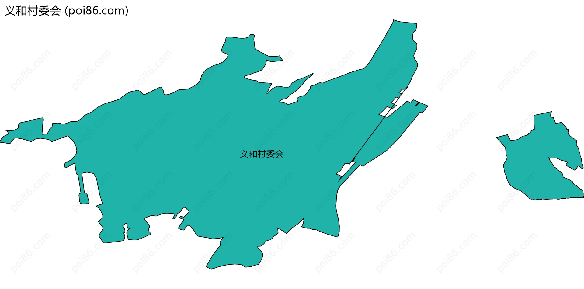 义和村委会边界地图