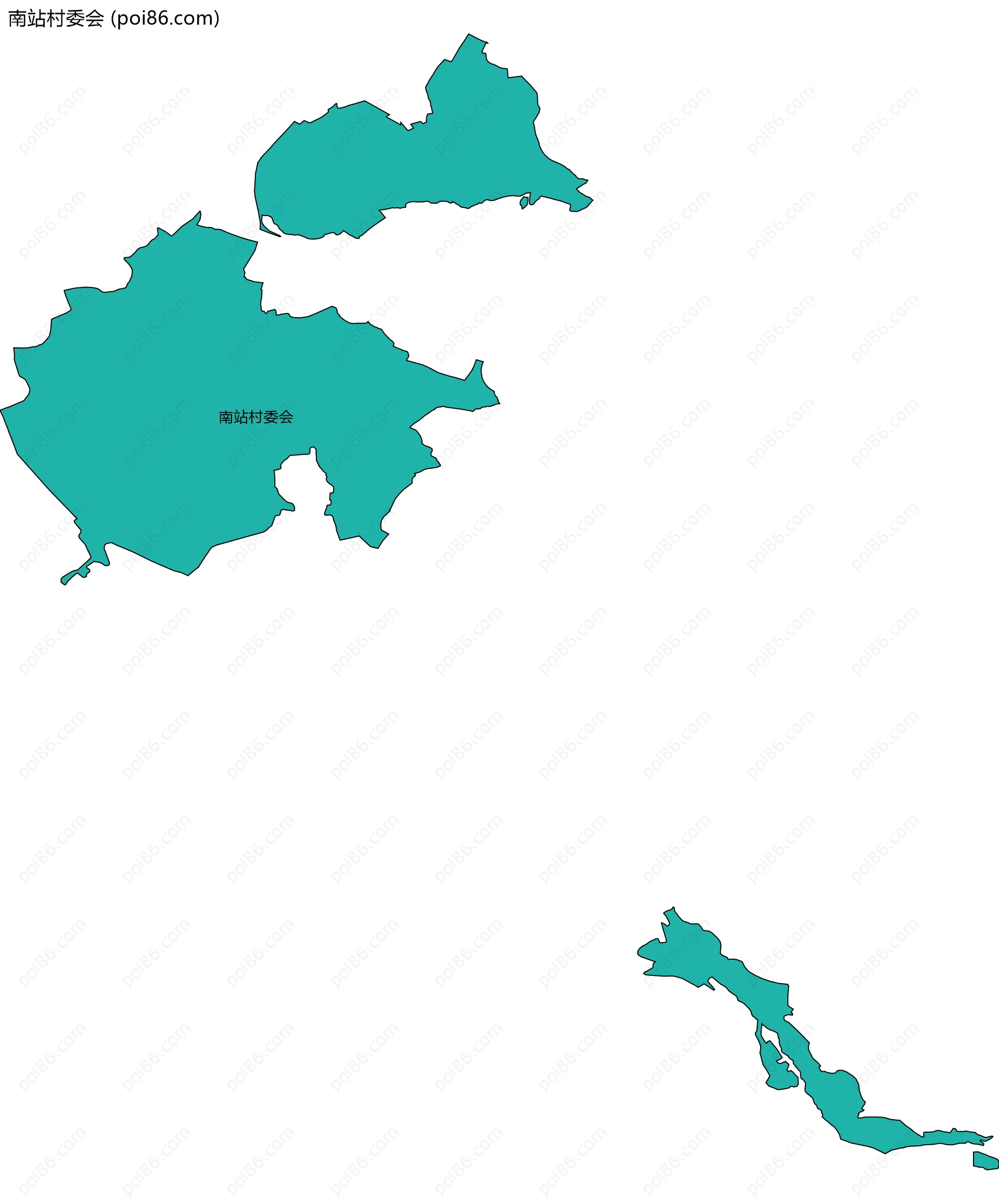 南站村委会边界地图