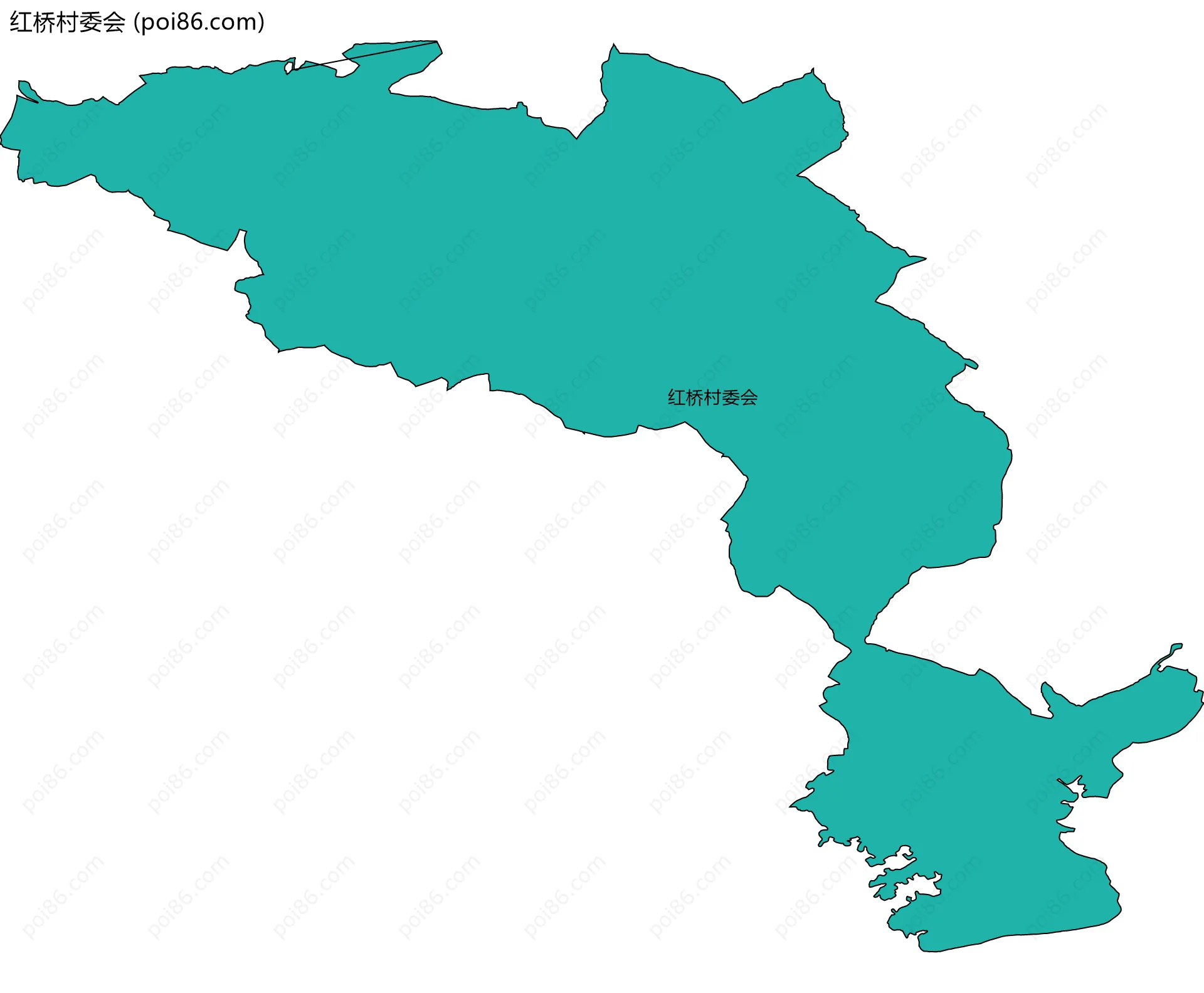 红桥村委会边界地图