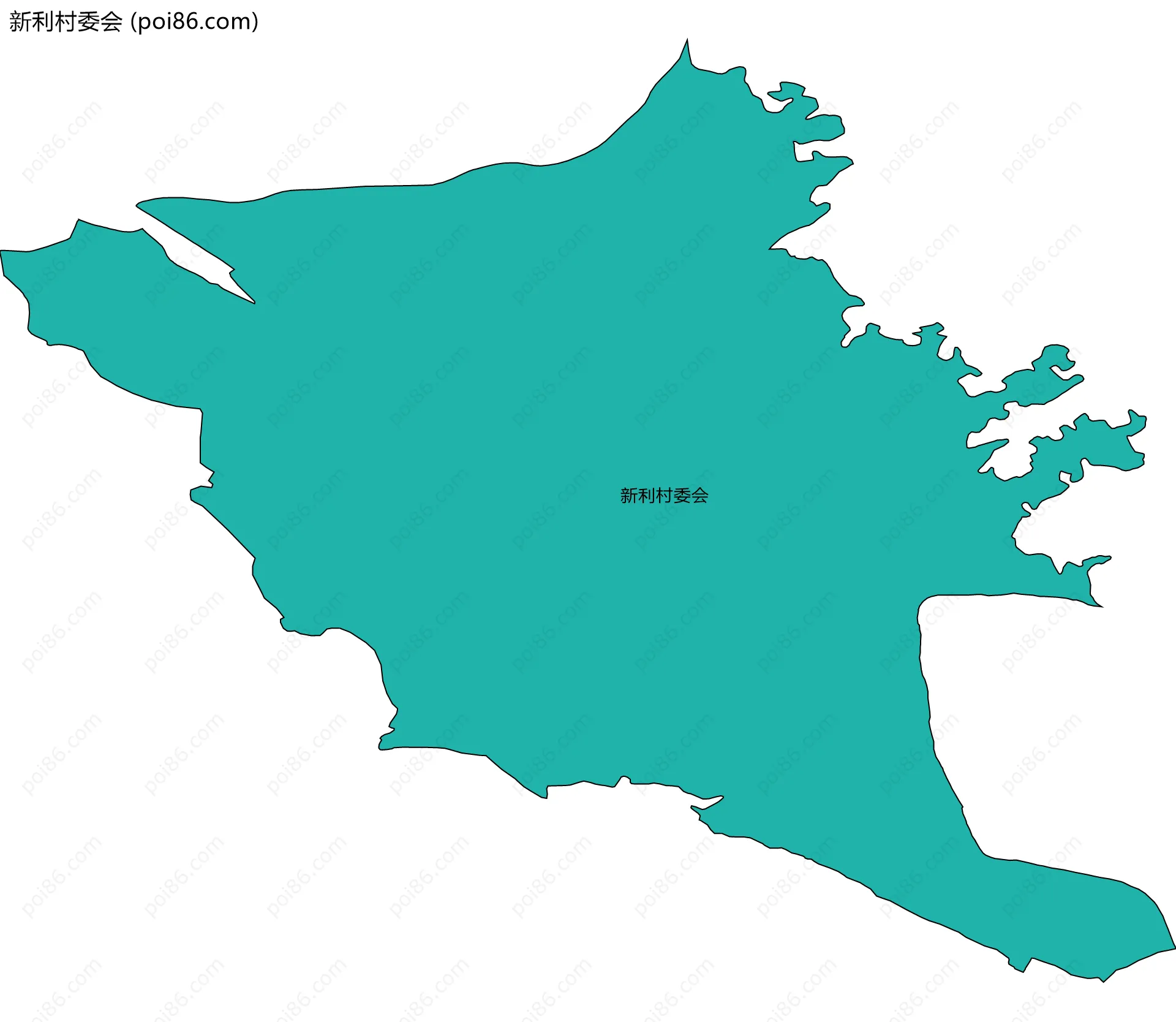 新利村委会边界地图