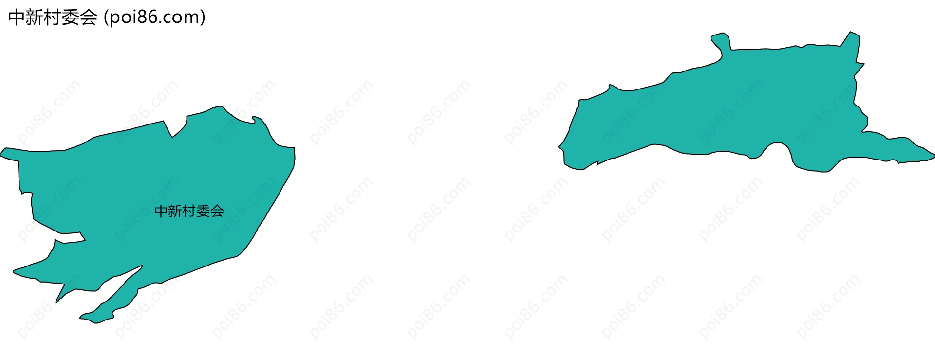 中新村委会边界地图