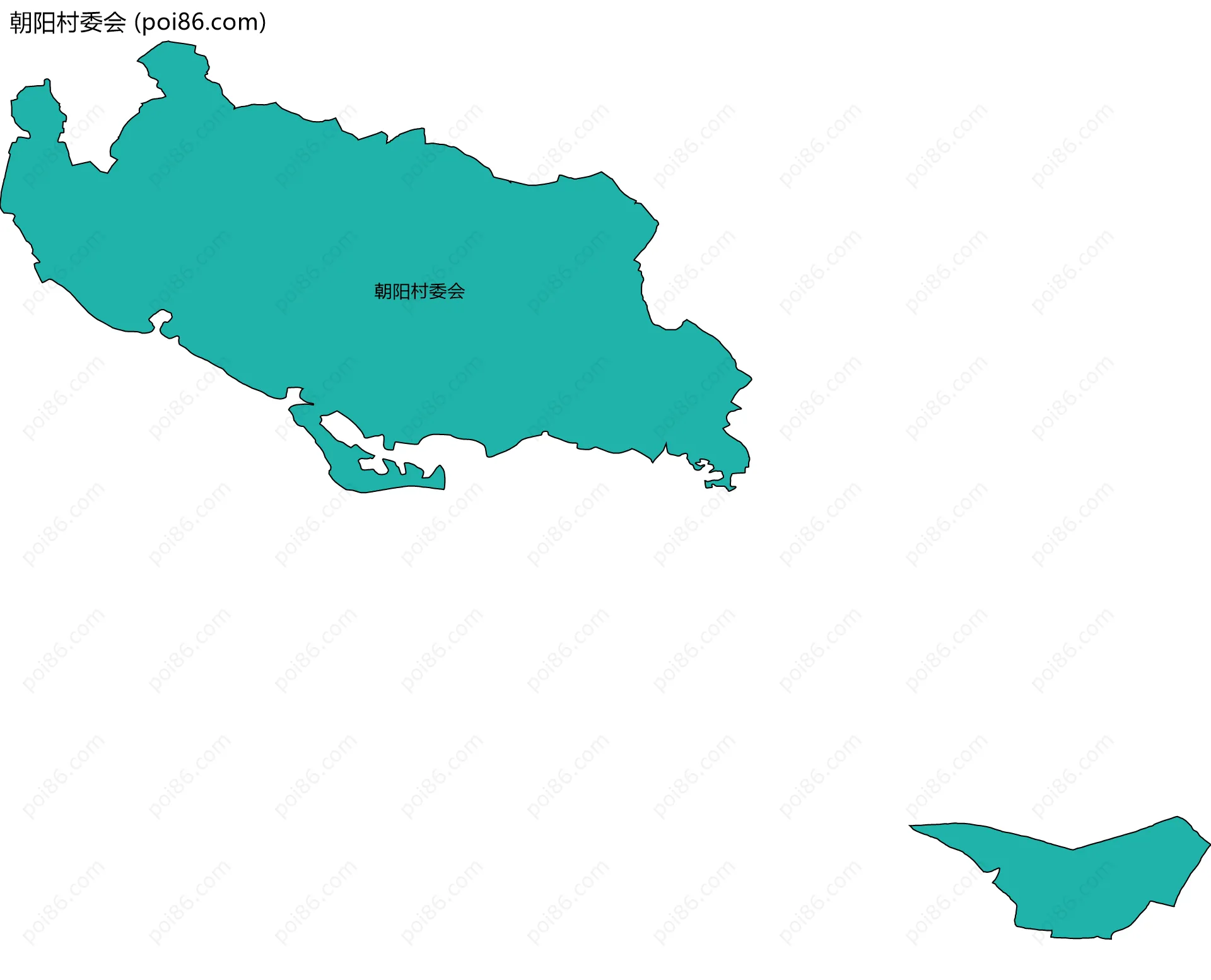朝阳村委会边界地图