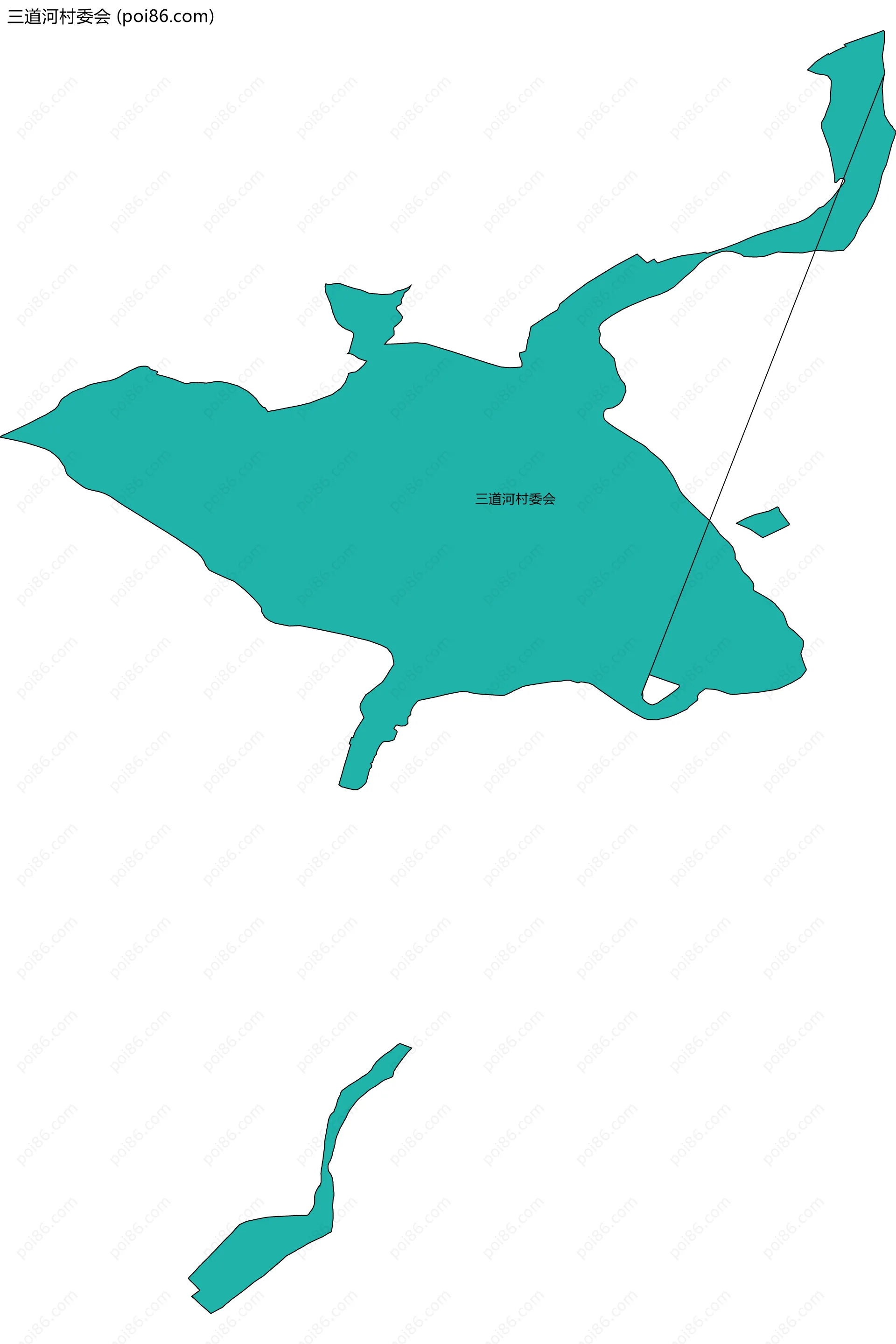三道河村委会边界地图