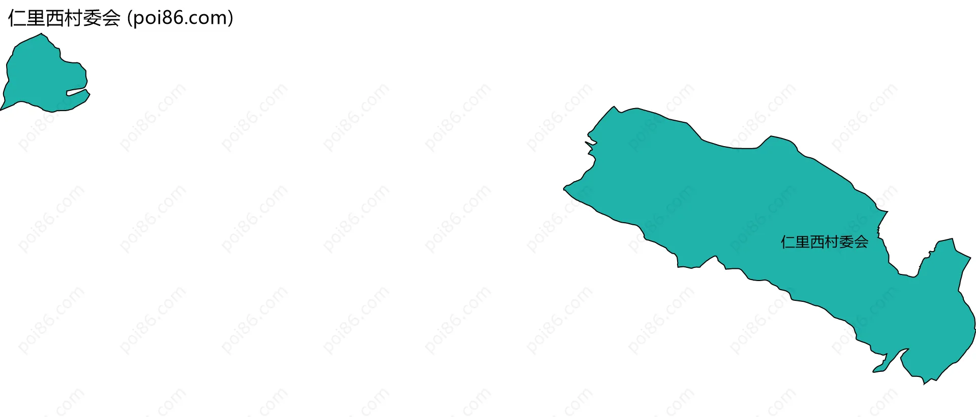 仁里西村委会边界地图