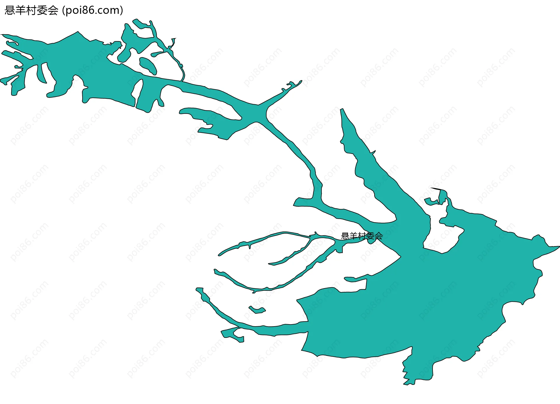 悬羊村委会边界地图