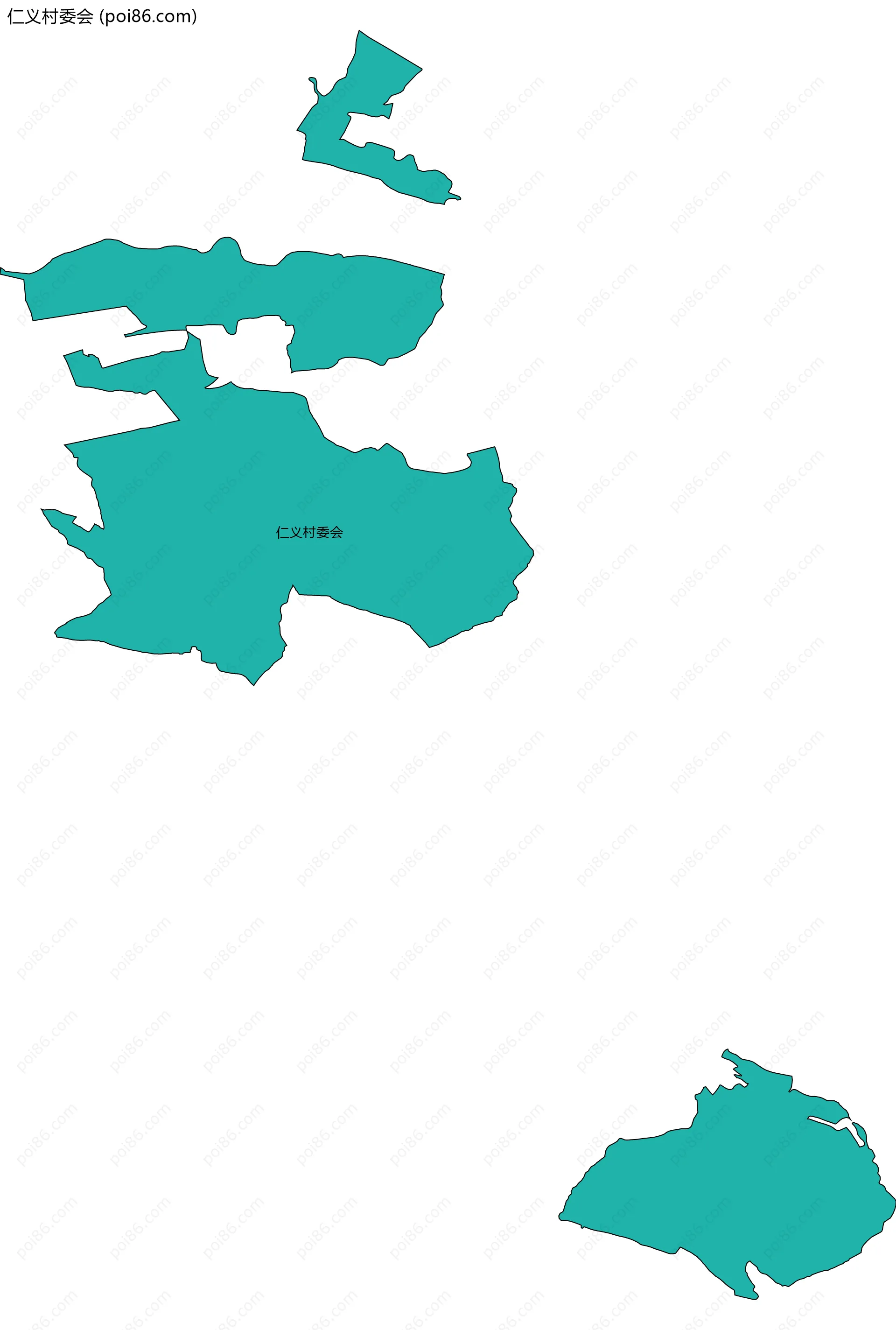 仁义村委会边界地图