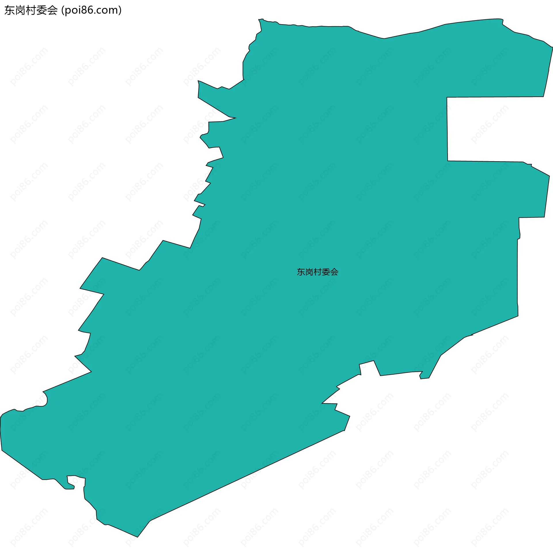 东岗村委会边界地图