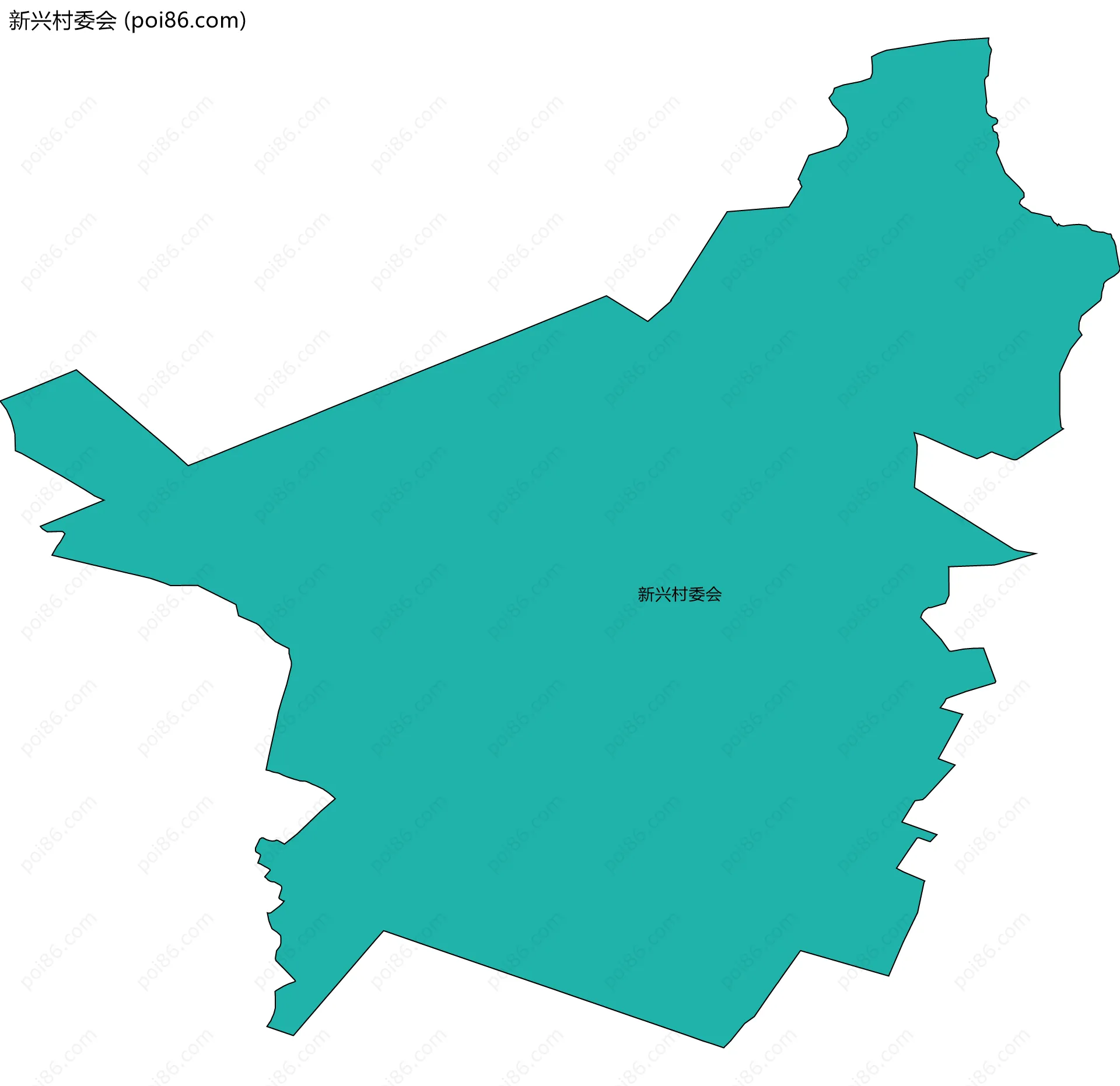 新兴村委会边界地图