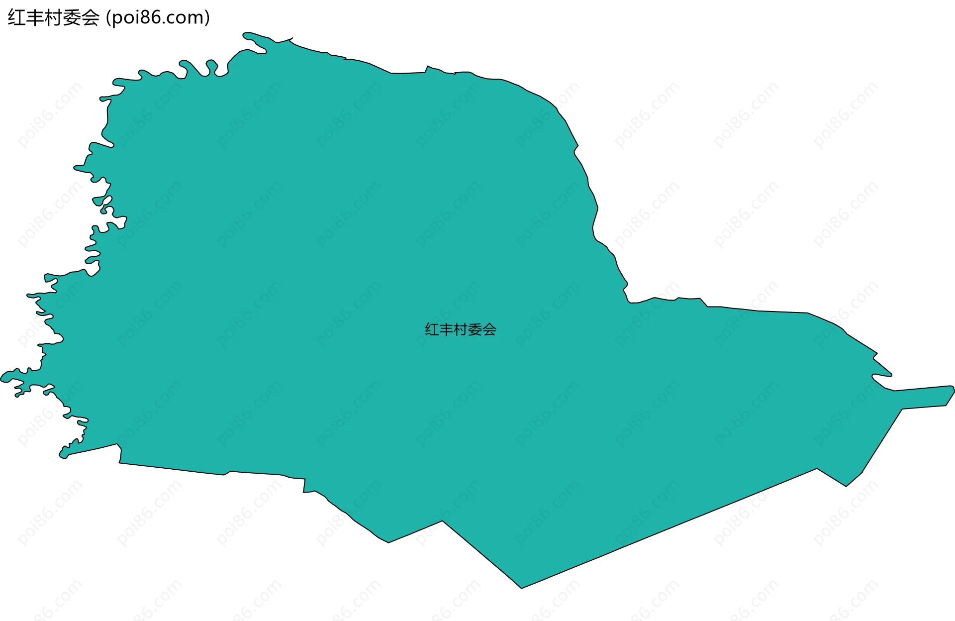 红丰村委会边界地图