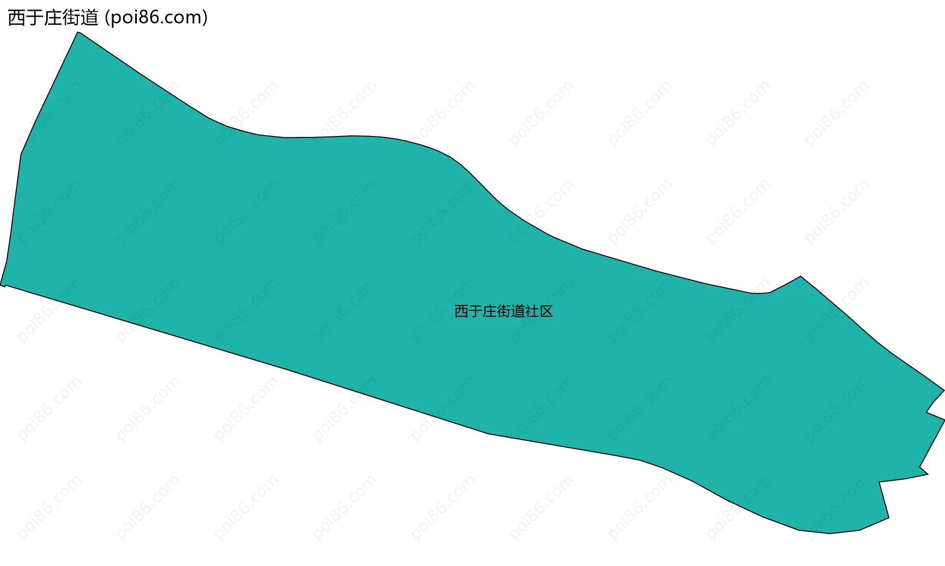西于庄街道边界地图(五级行政区划)