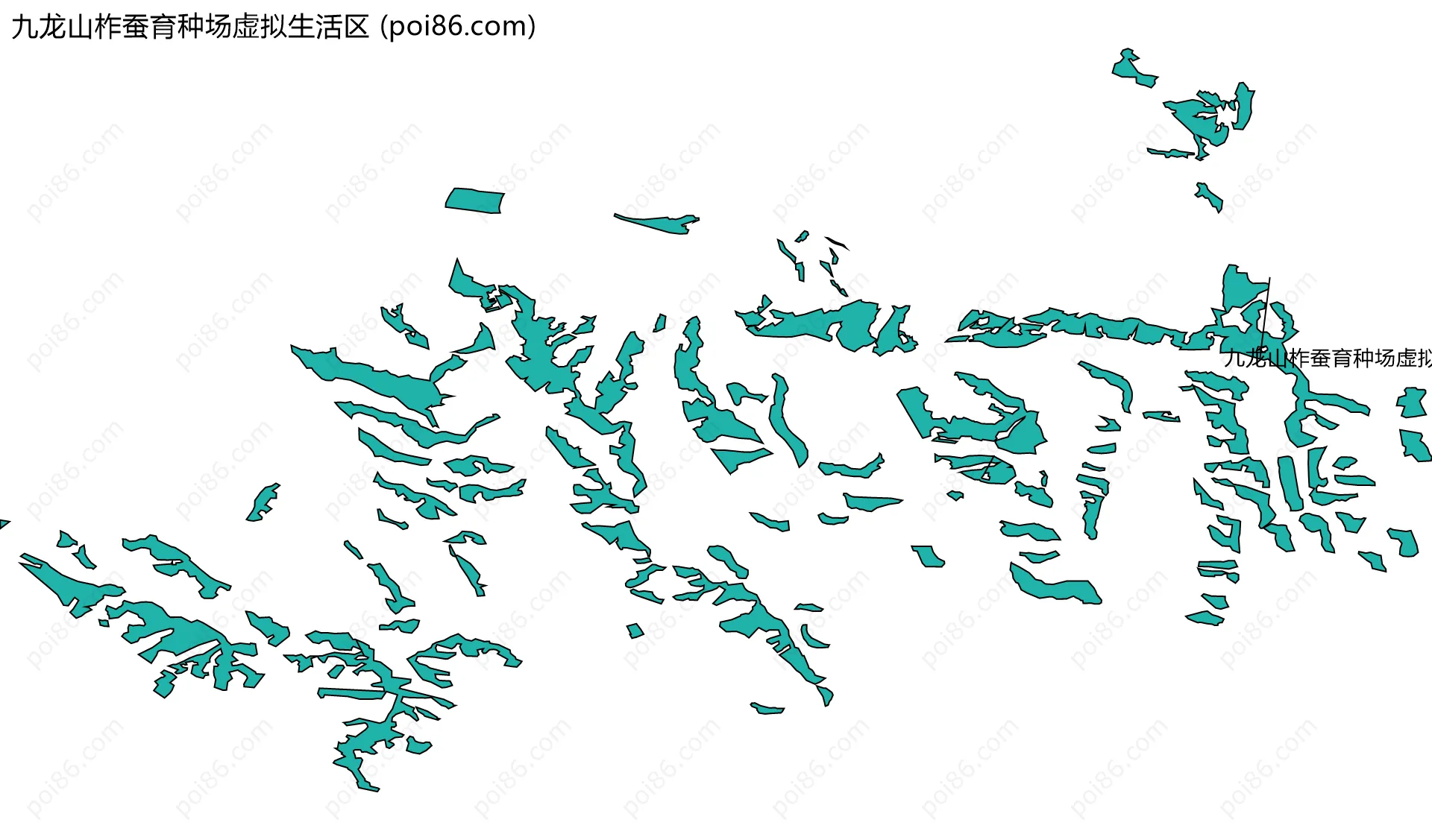 九龙山柞蚕育种场虚拟生活区边界地图