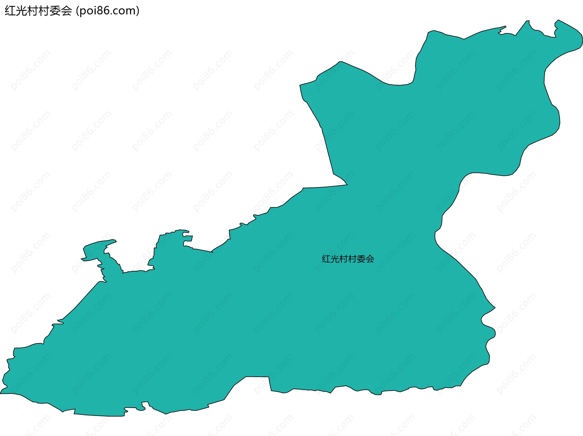 红光村村委会边界地图