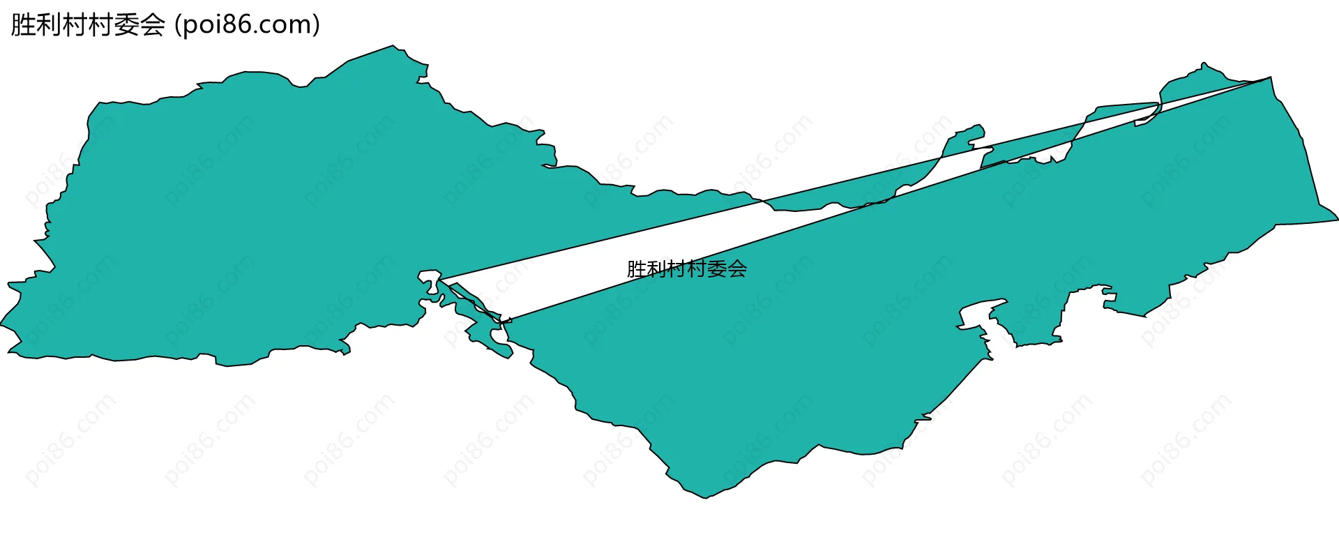 胜利村村委会边界地图