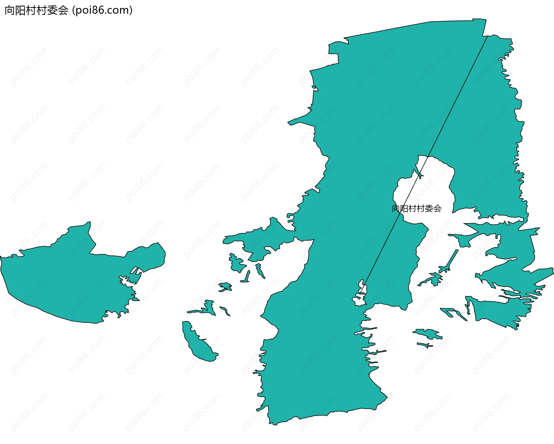 向阳村村委会边界地图