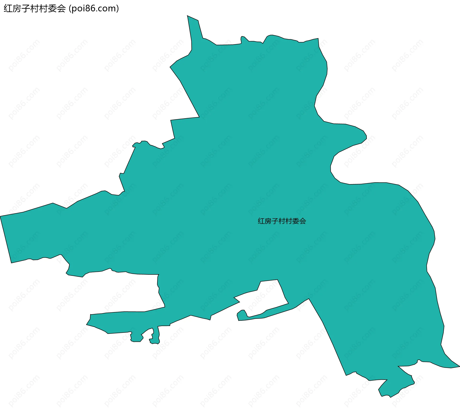 红房子村村委会边界地图