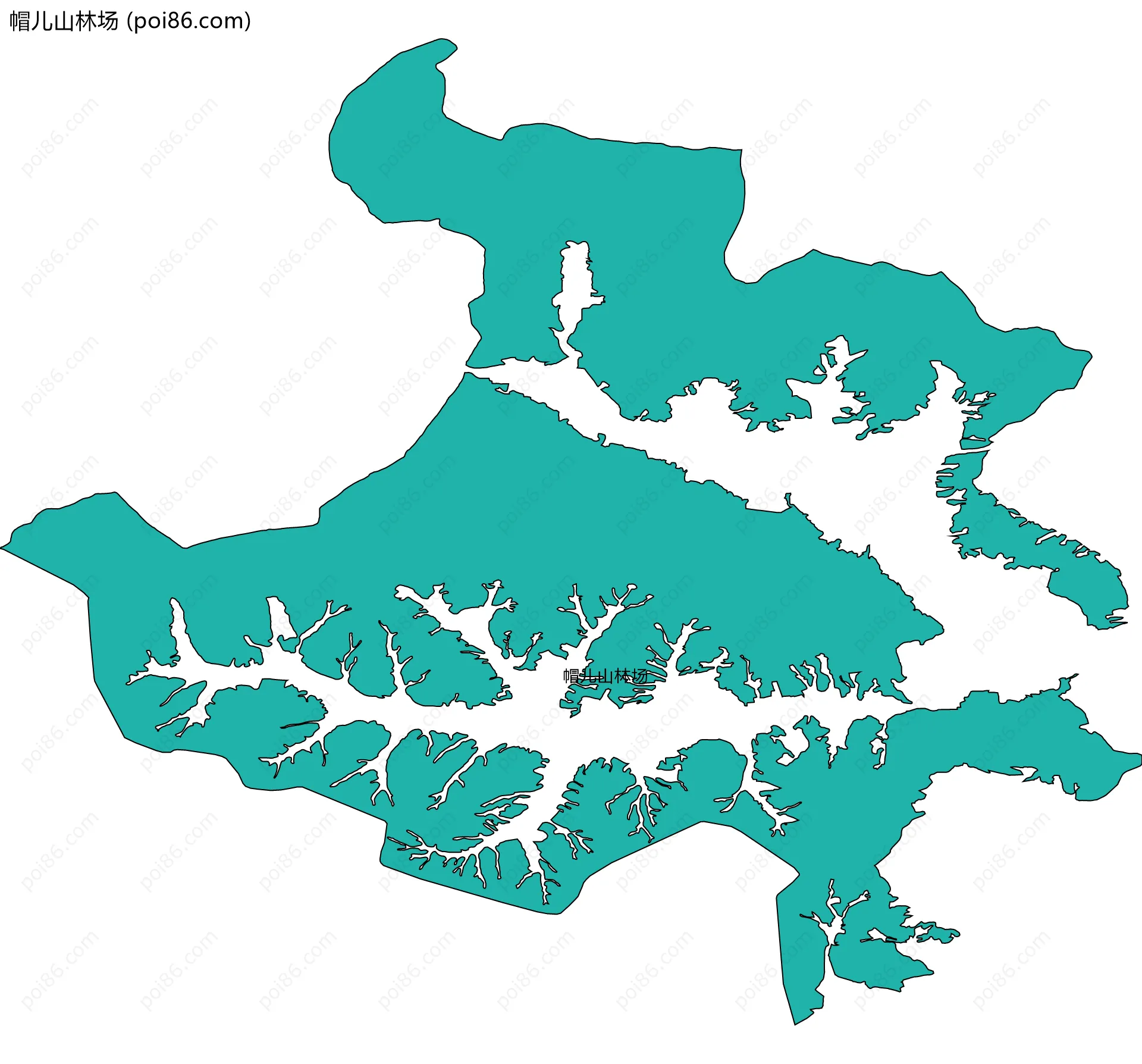 帽儿山林场边界地图