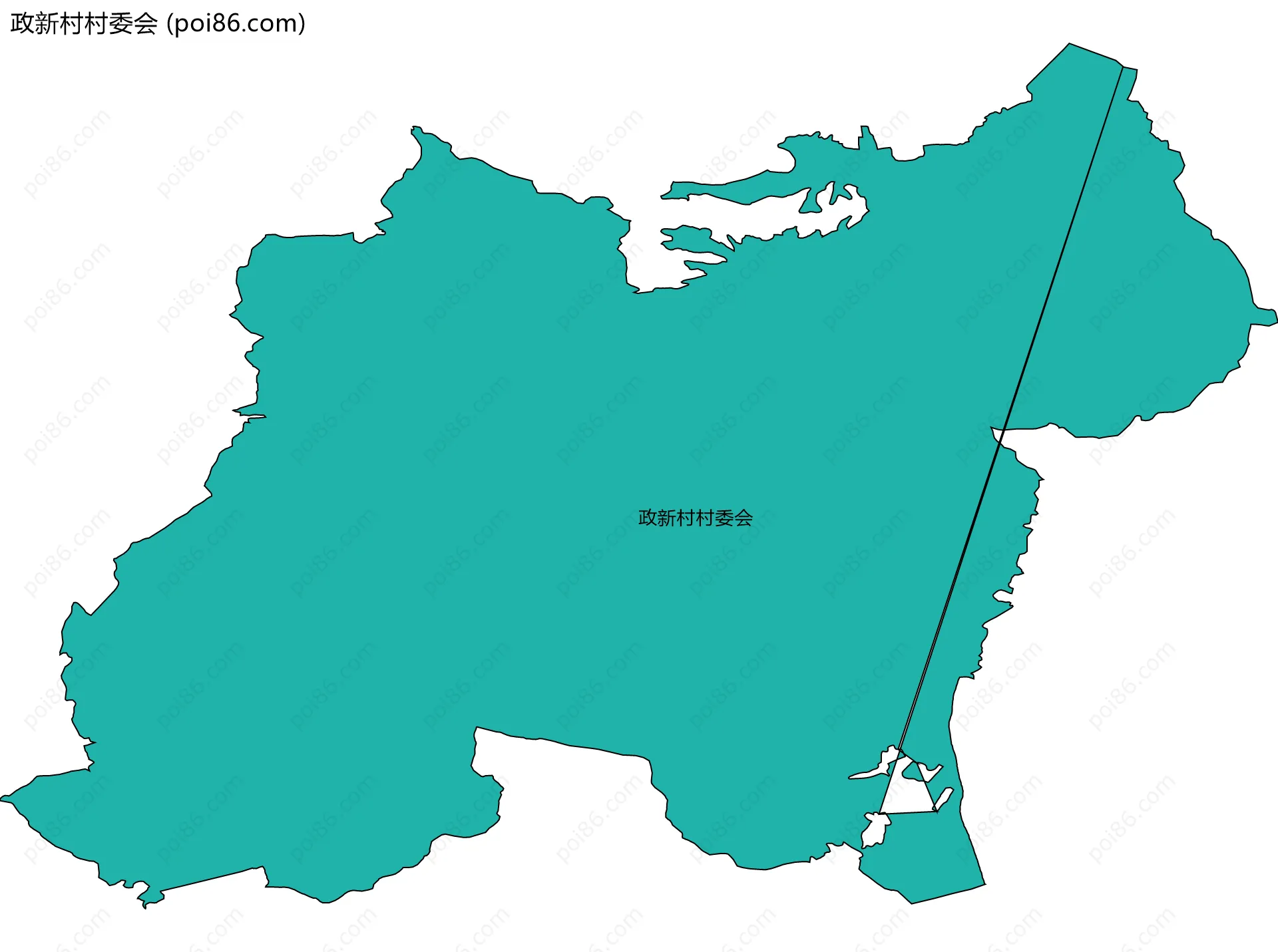 政新村村委会边界地图