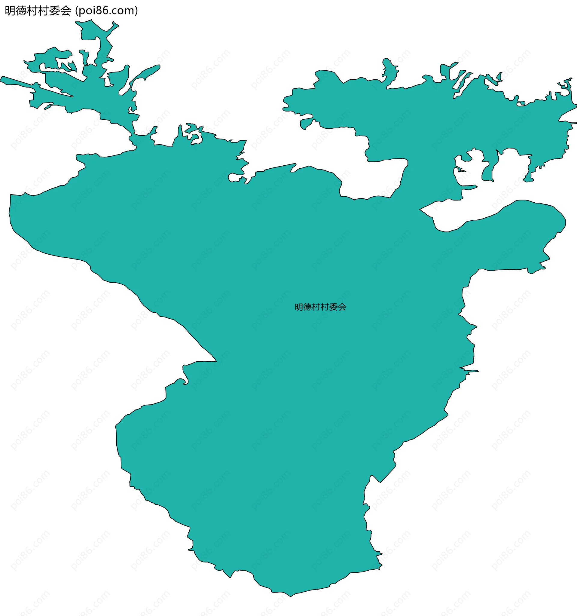 明德村村委会边界地图