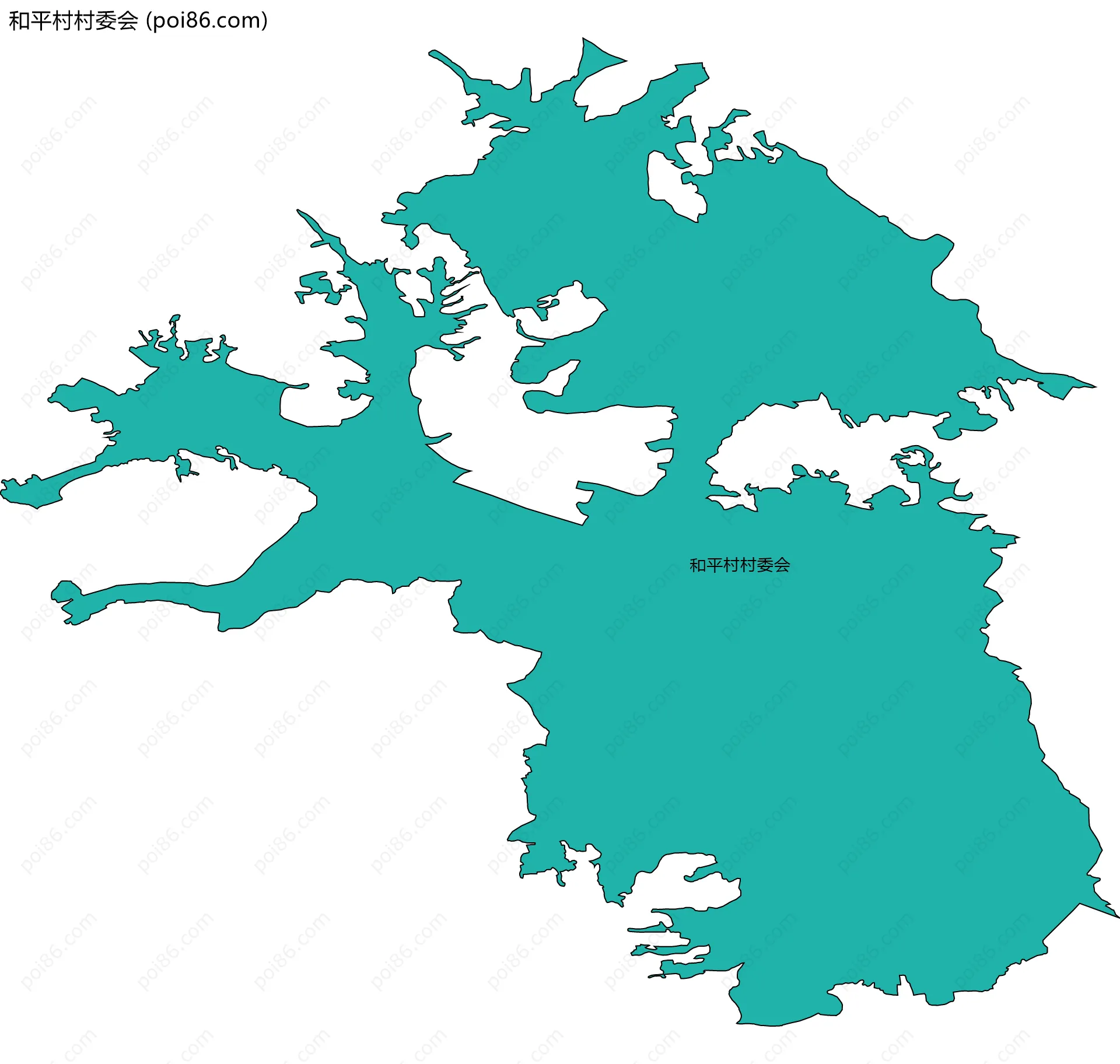 和平村村委会边界地图