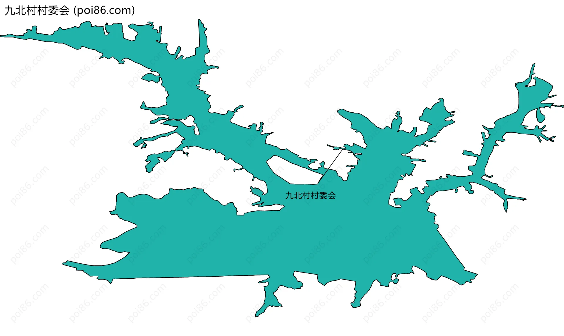 九北村村委会边界地图