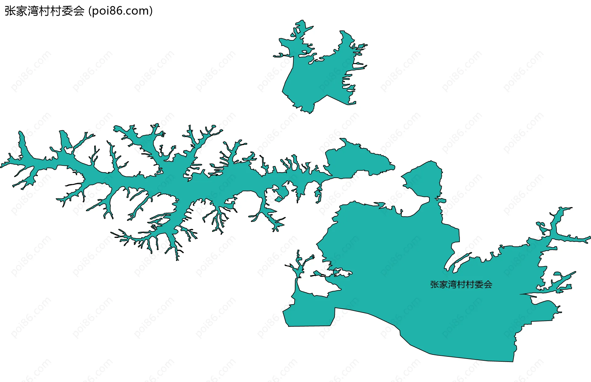 张家湾村村委会边界地图