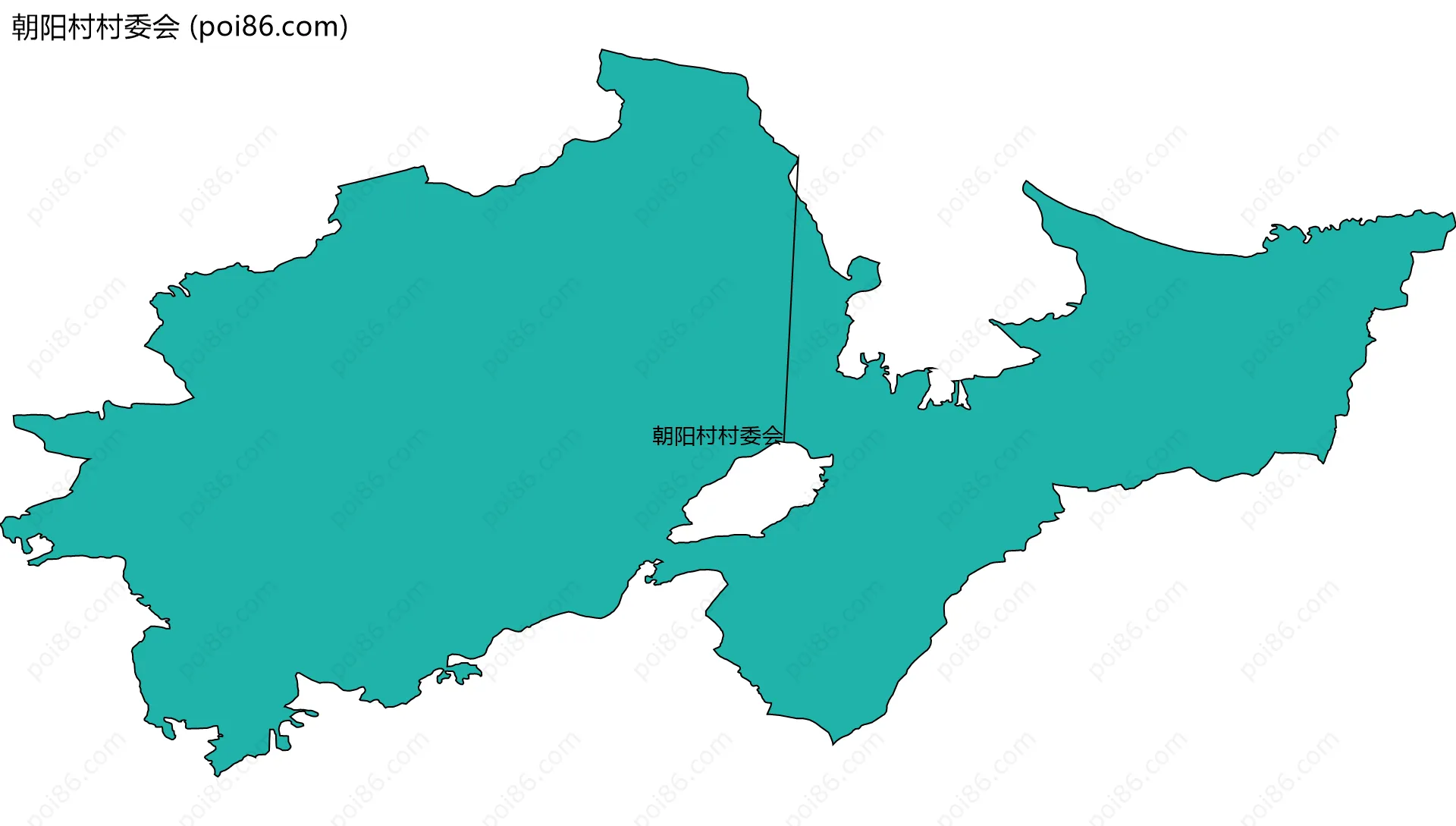 朝阳村村委会边界地图
