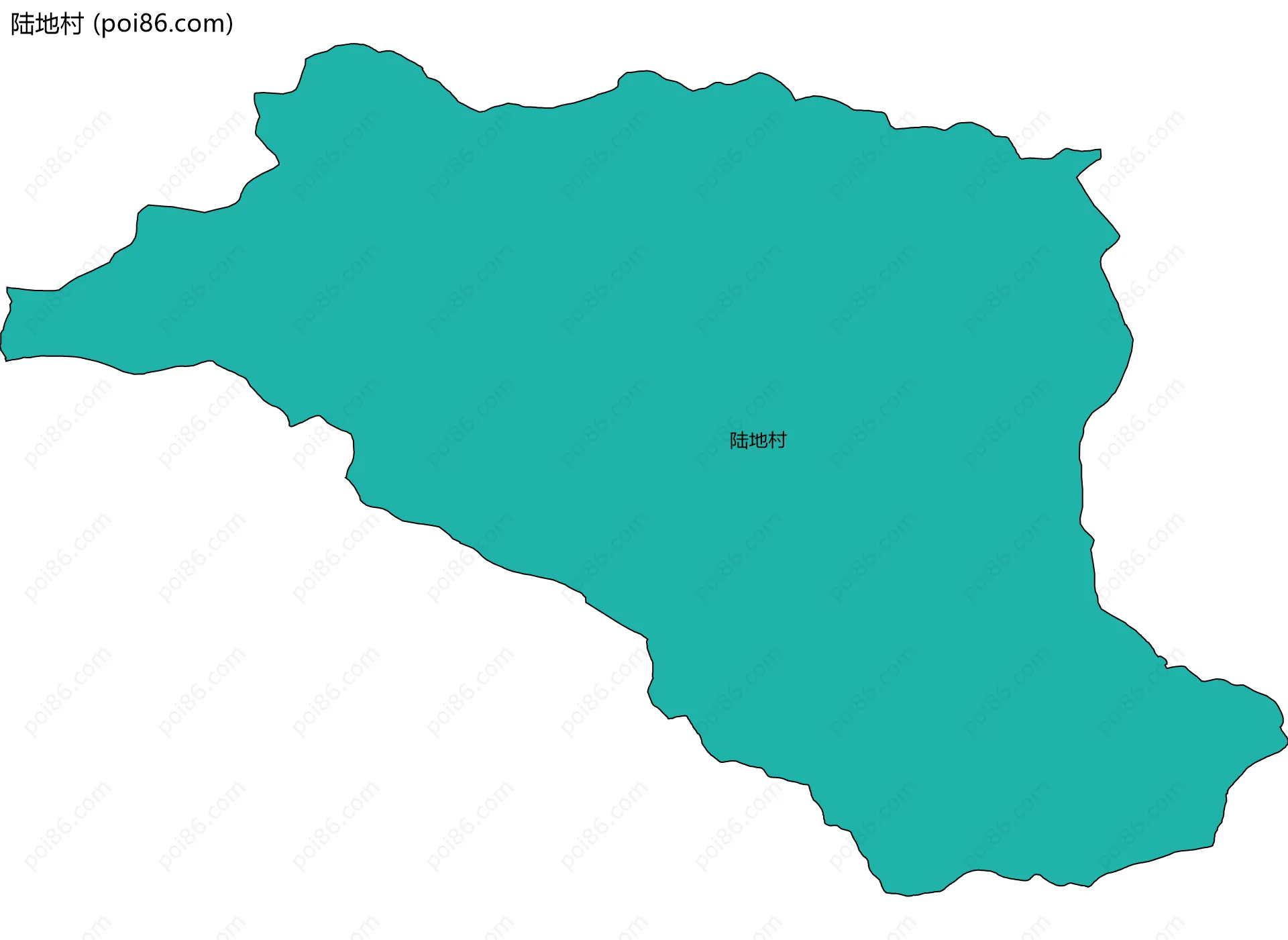 陆地村边界地图