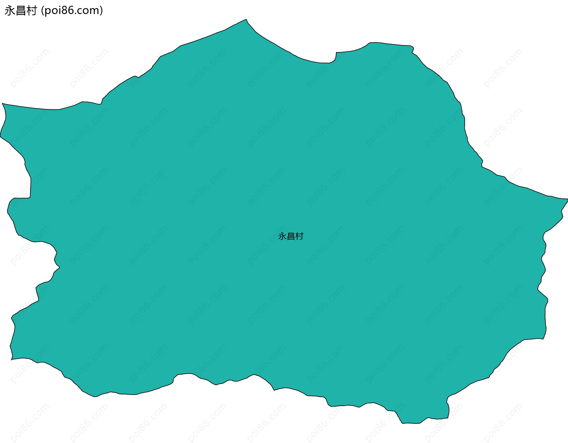 永昌村边界地图
