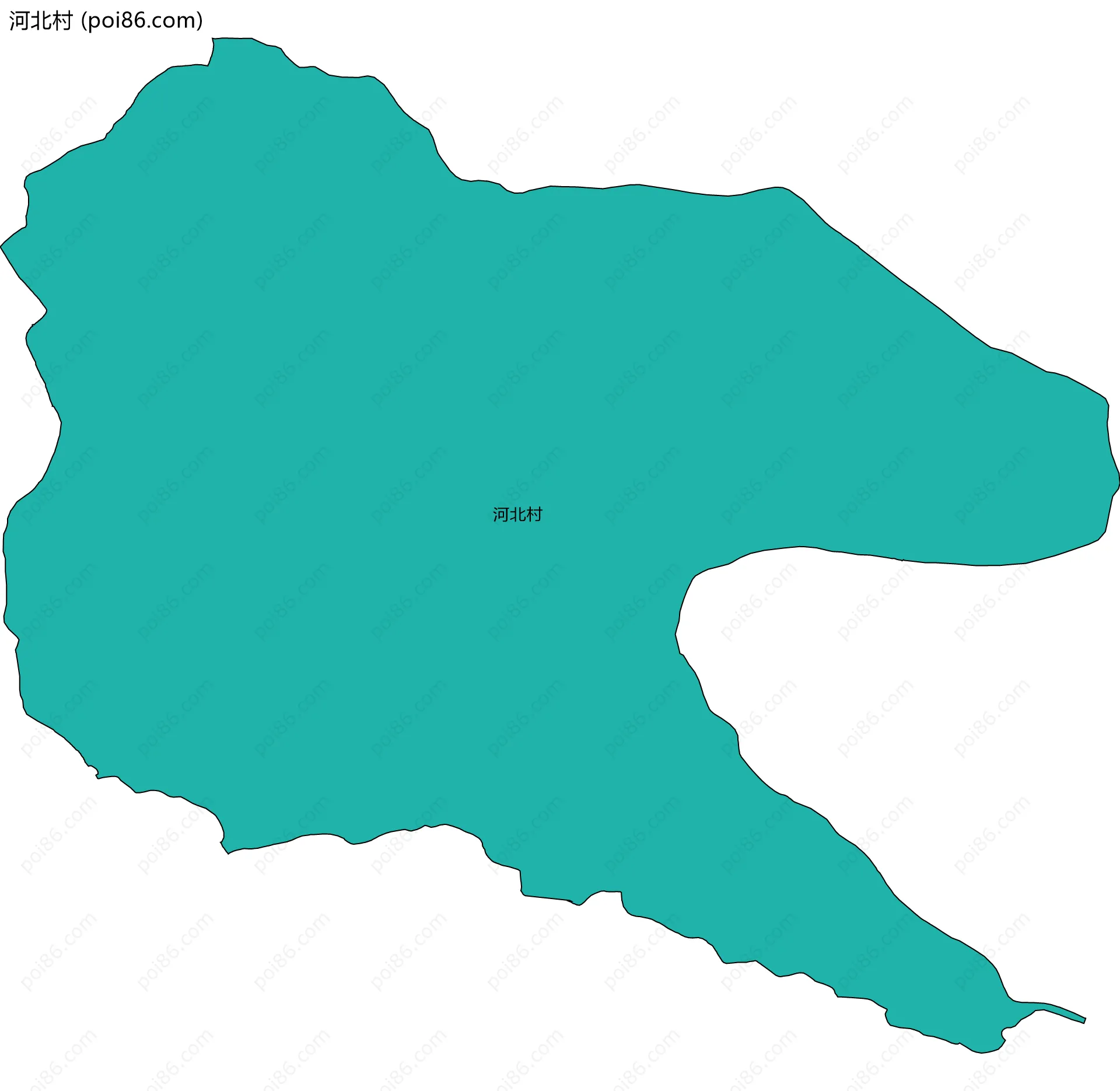 河北村边界地图